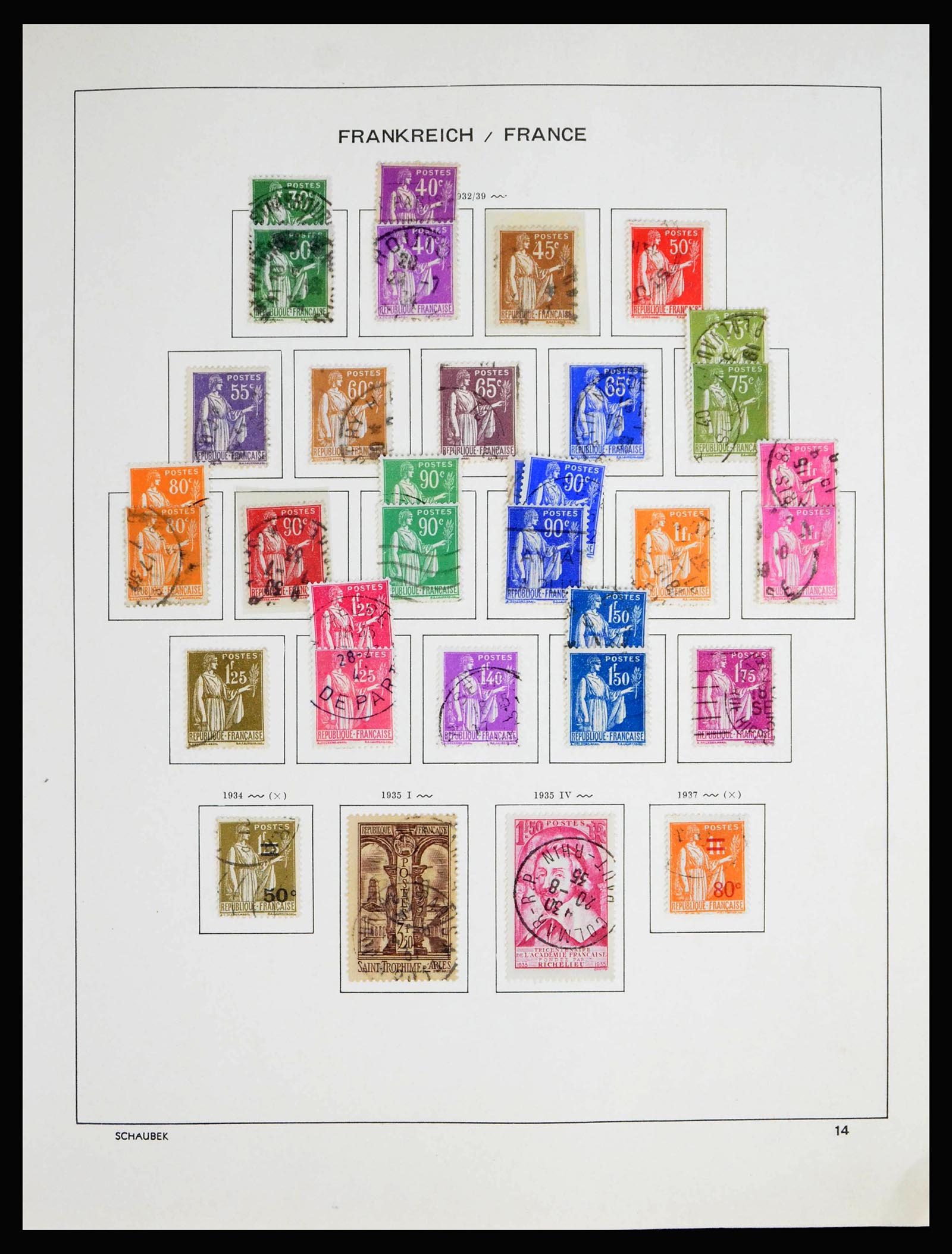 40182 0016 - Postzegelverzameling 40182 Frankrijk 1849-1980.