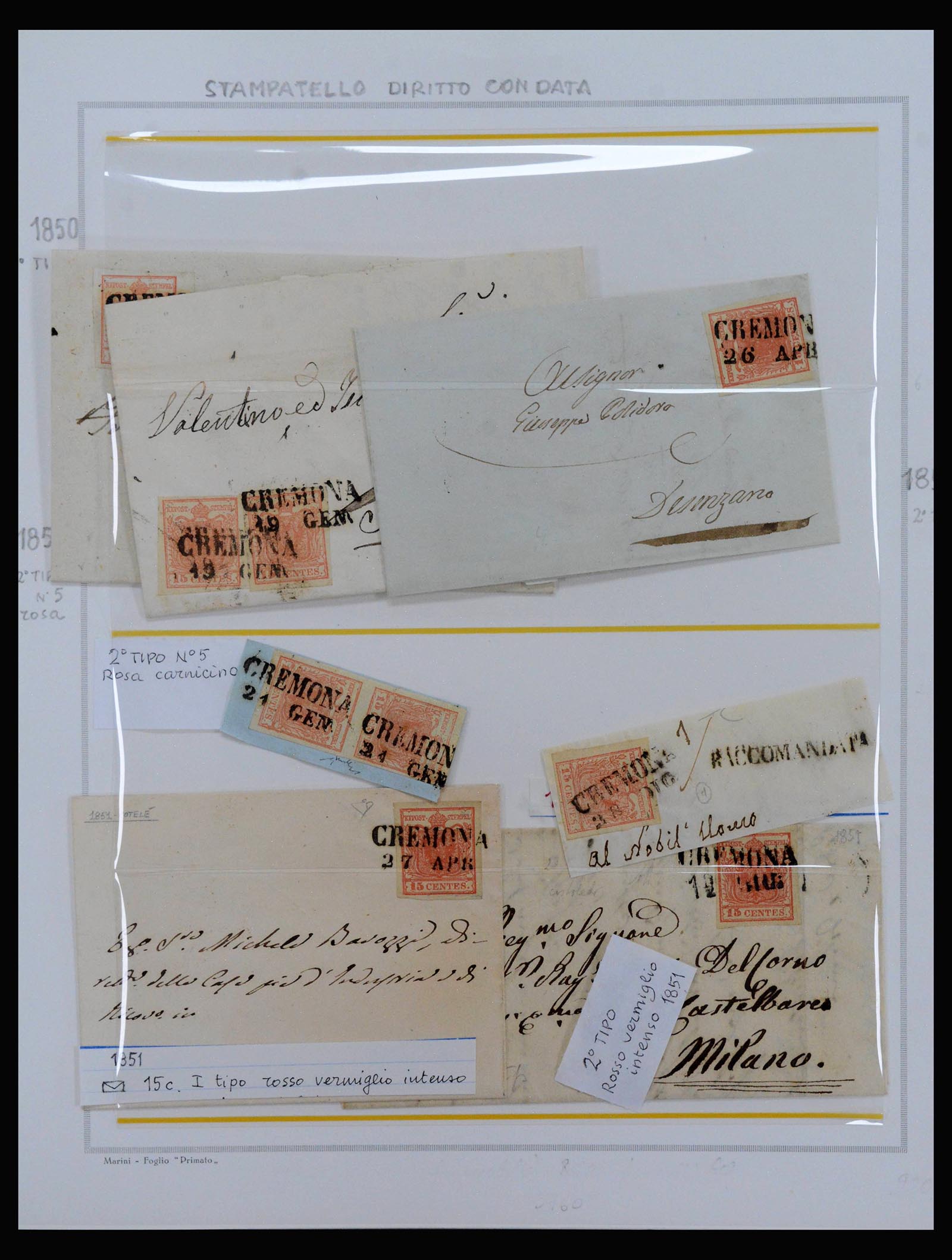 40183 0004 - Postzegelverzameling 40183 Lombardije-Venetië en Sardinië 1850-1860.