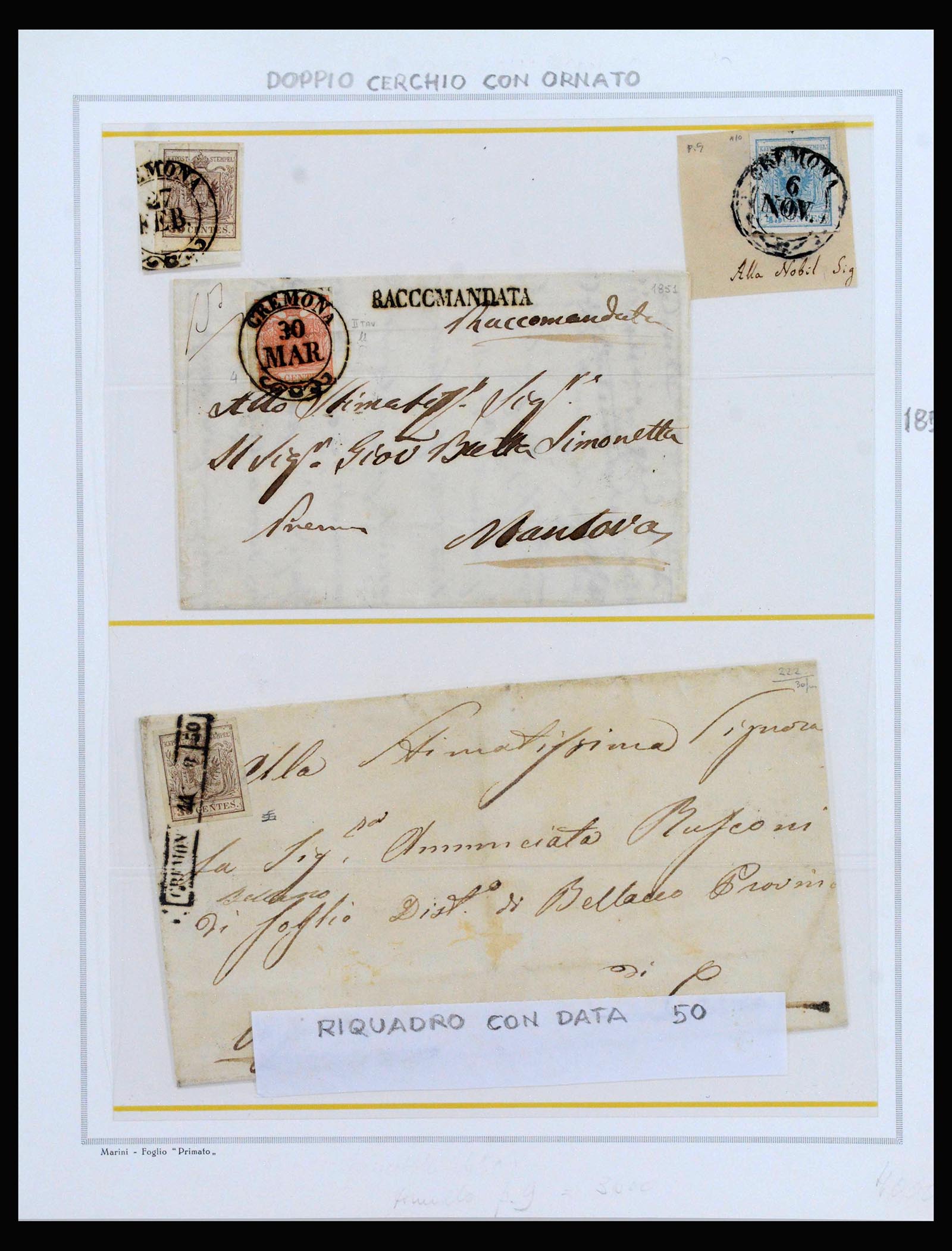40183 0005 - Postzegelverzameling 40183 Lombardije-Venetië en Sardinië 1850-1860.