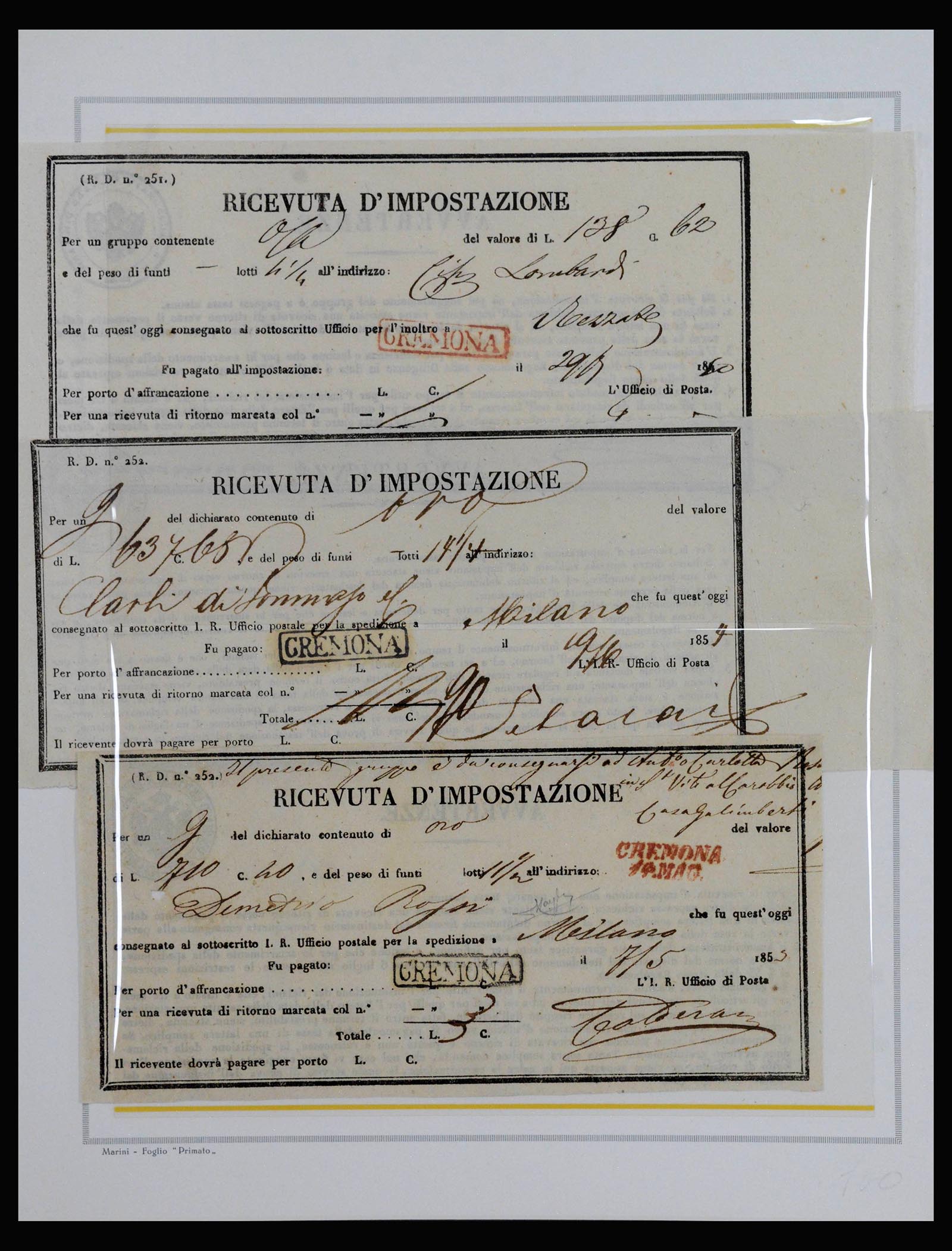 40183 0007 - Postzegelverzameling 40183 Lombardije-Venetië en Sardinië 1850-1860.