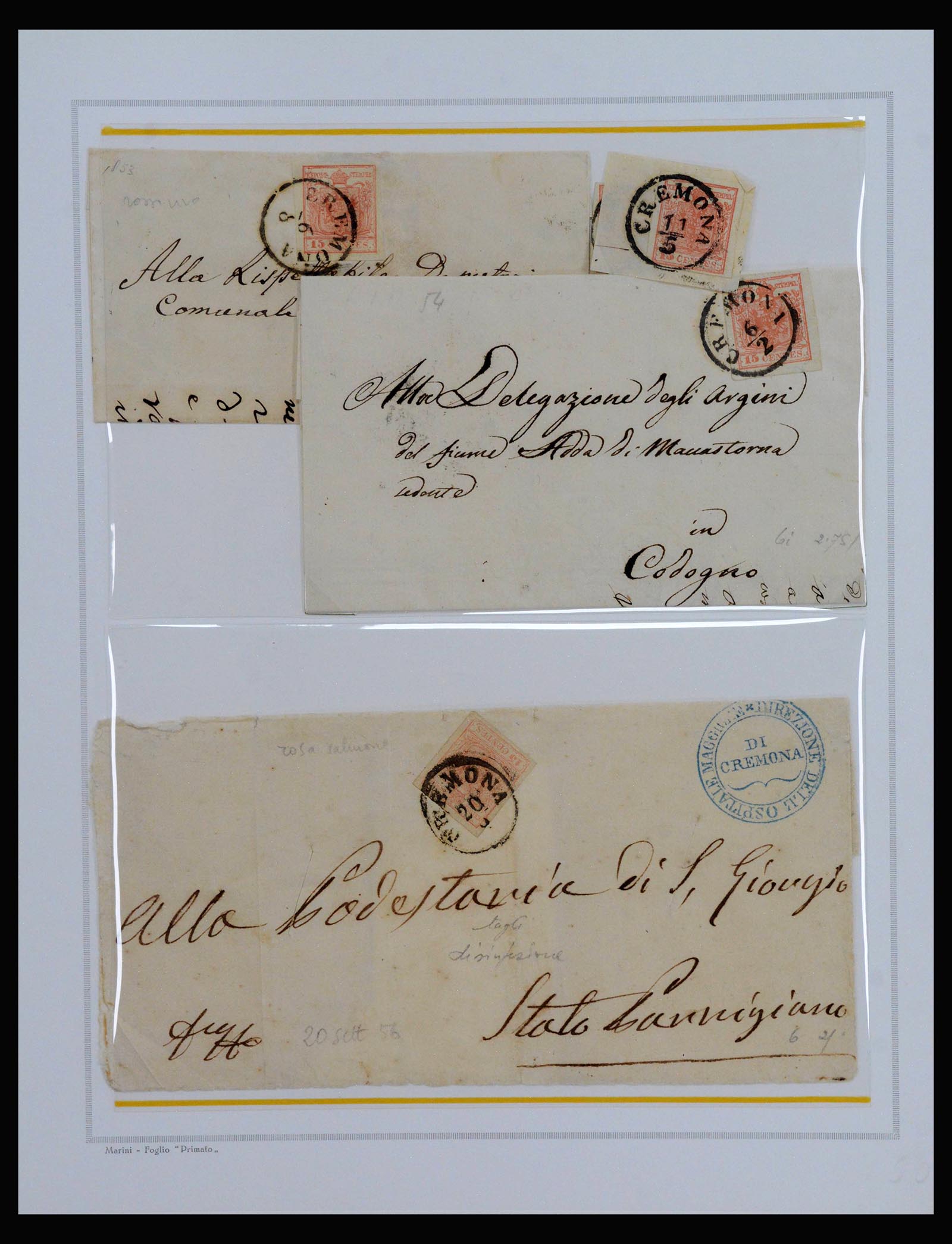 40183 0011 - Postzegelverzameling 40183 Lombardije-Venetië en Sardinië 1850-1860.