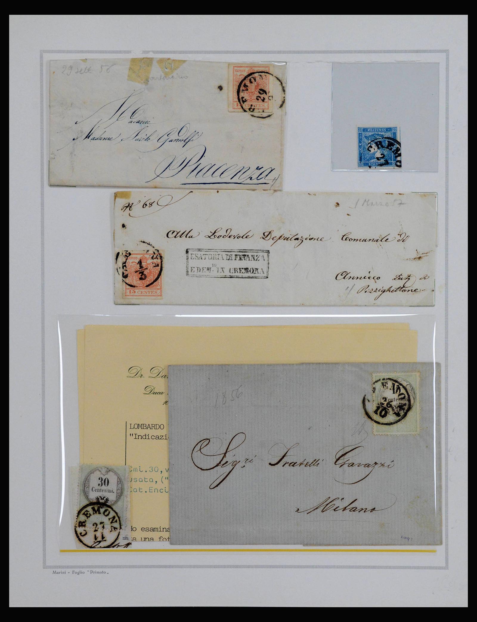 40183 0012 - Postzegelverzameling 40183 Lombardije-Venetië en Sardinië 1850-1860.