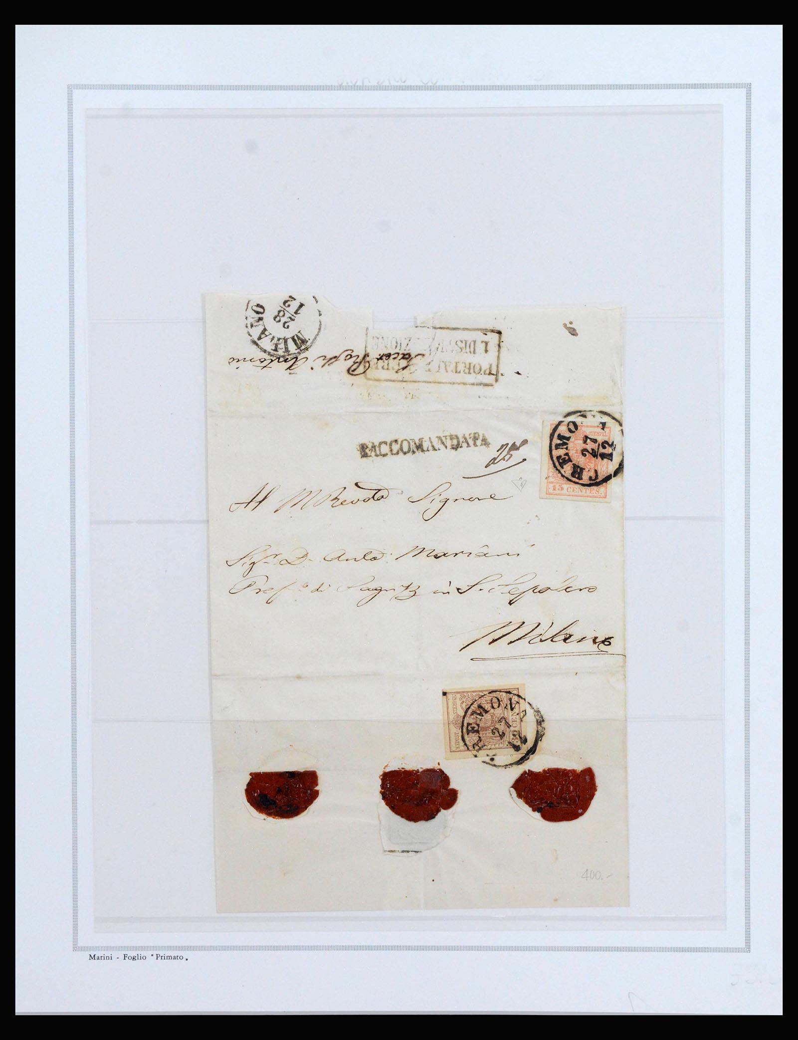 40183 0013 - Postzegelverzameling 40183 Lombardije-Venetië en Sardinië 1850-1860.