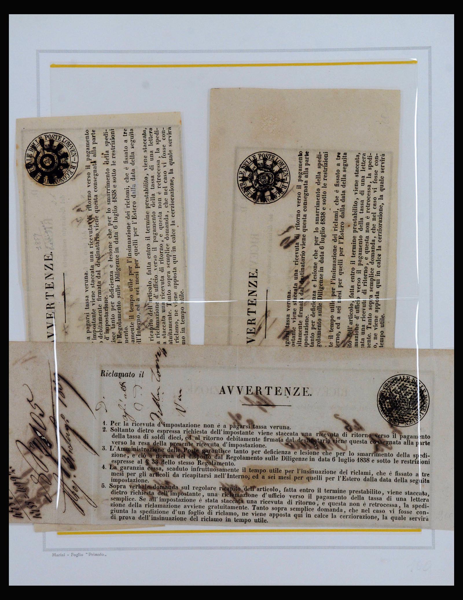 40183 0016 - Postzegelverzameling 40183 Lombardije-Venetië en Sardinië 1850-1860.