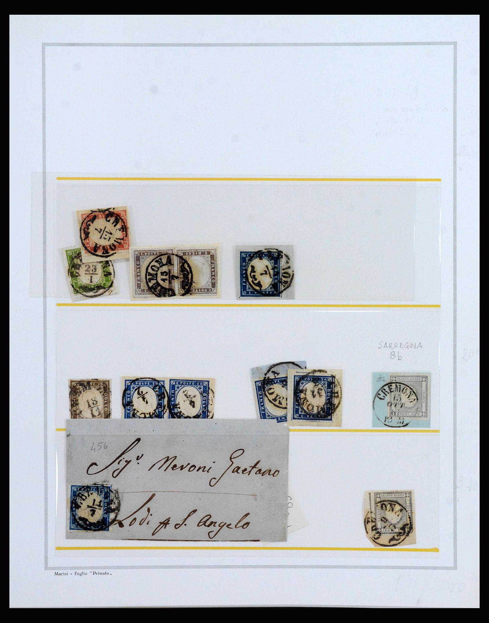 40183 0019 - Postzegelverzameling 40183 Lombardije-Venetië en Sardinië 1850-1860.