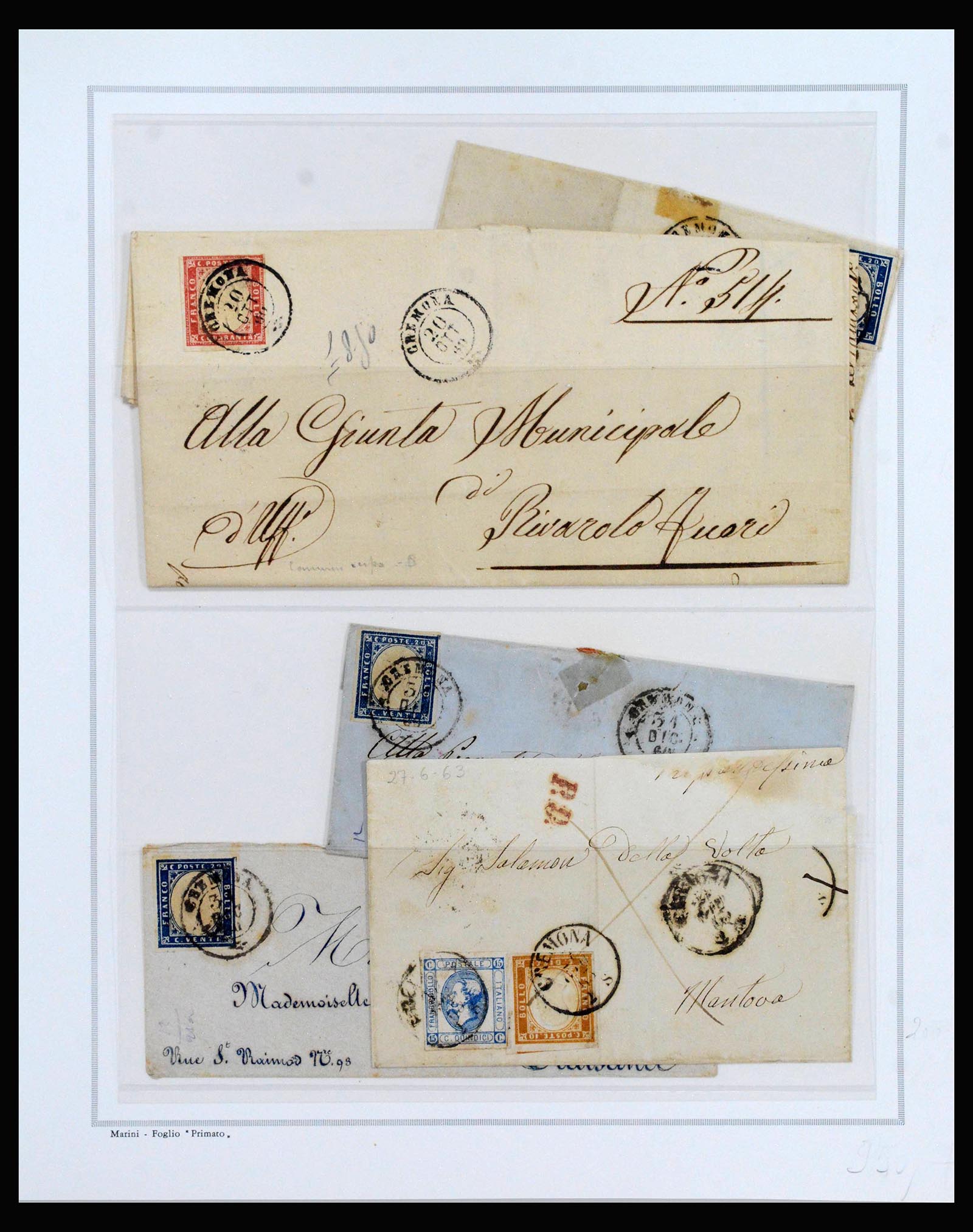 40183 0021 - Stamp collection 40183 Lombardy-Venetia and Sardinia 1850-1860.