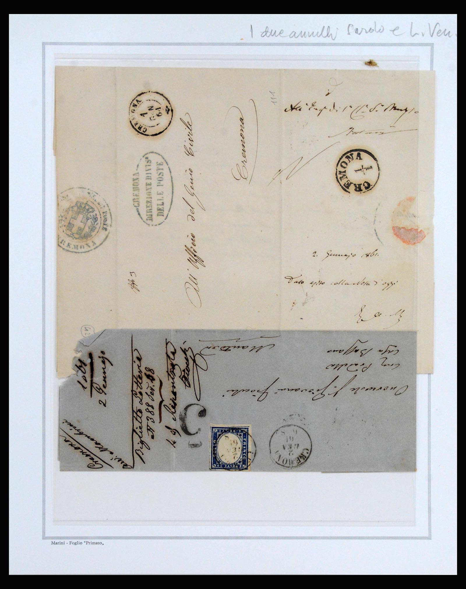 40183 0022 - Stamp collection 40183 Lombardy-Venetia and Sardinia 1850-1860.