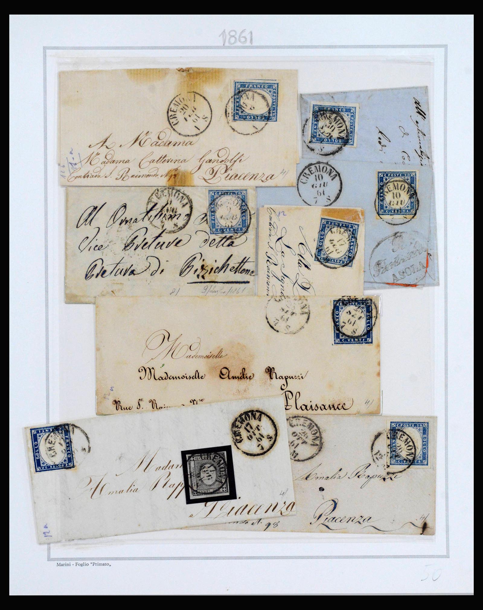 40183 0023 - Stamp collection 40183 Lombardy-Venetia and Sardinia 1850-1860.