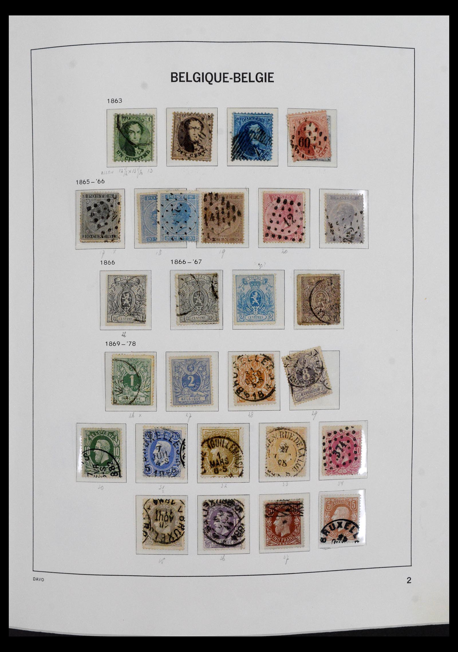 40185 0003 - Stamp collection 40185 Belgium complete 1849-1964.