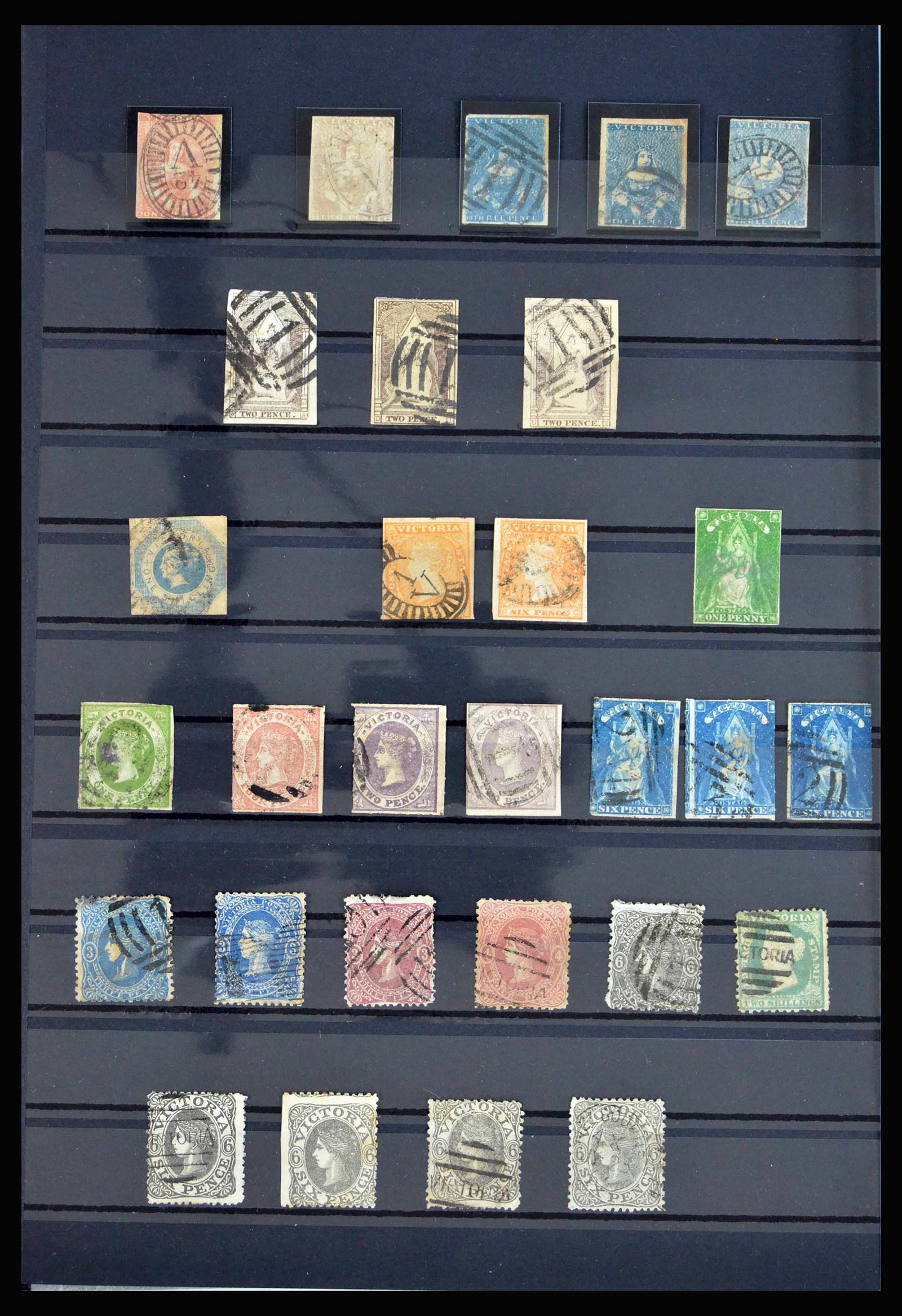 40190 0006 - Postzegelverzameling 40190 Australische Staten 1850-1913.