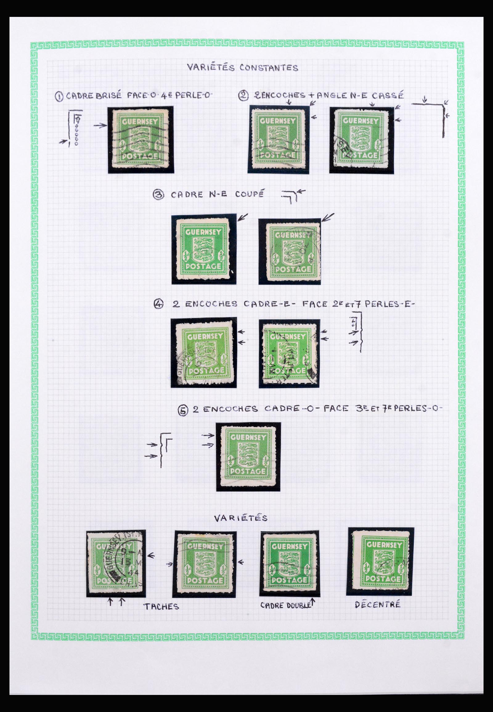40207 0004 - Postzegelverzameling 40207 Guernsey 1941-1944.