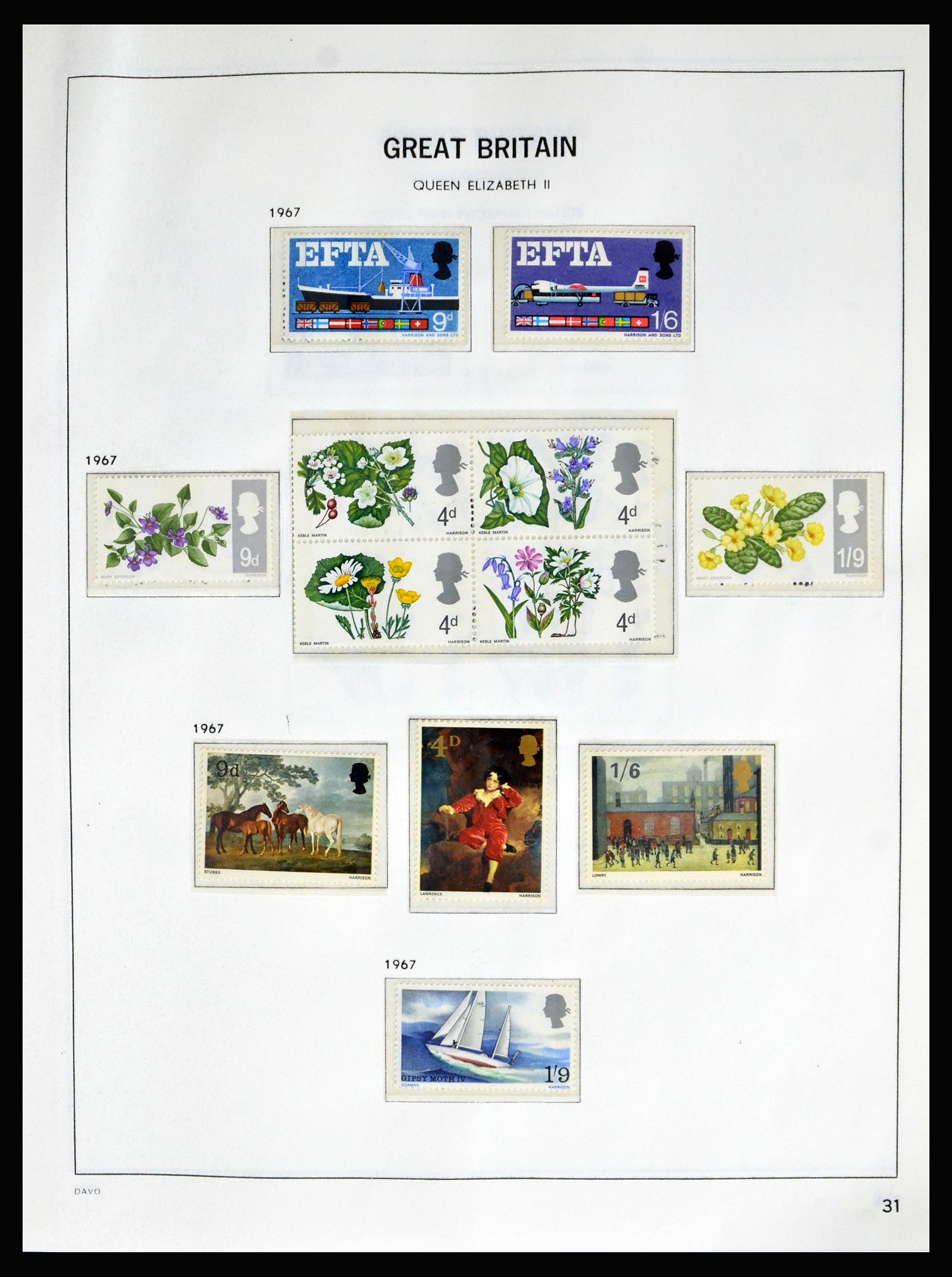40208 0028 - Postzegelverzameling 40208 Engeland 1887-2004.