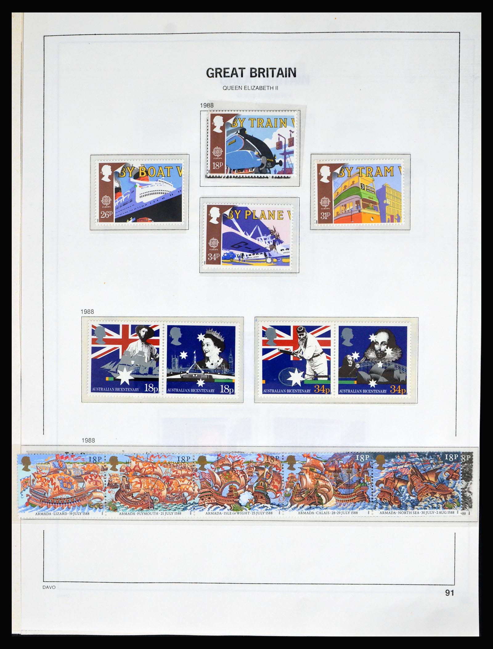 40208 0087 - Postzegelverzameling 40208 Engeland 1887-2004.