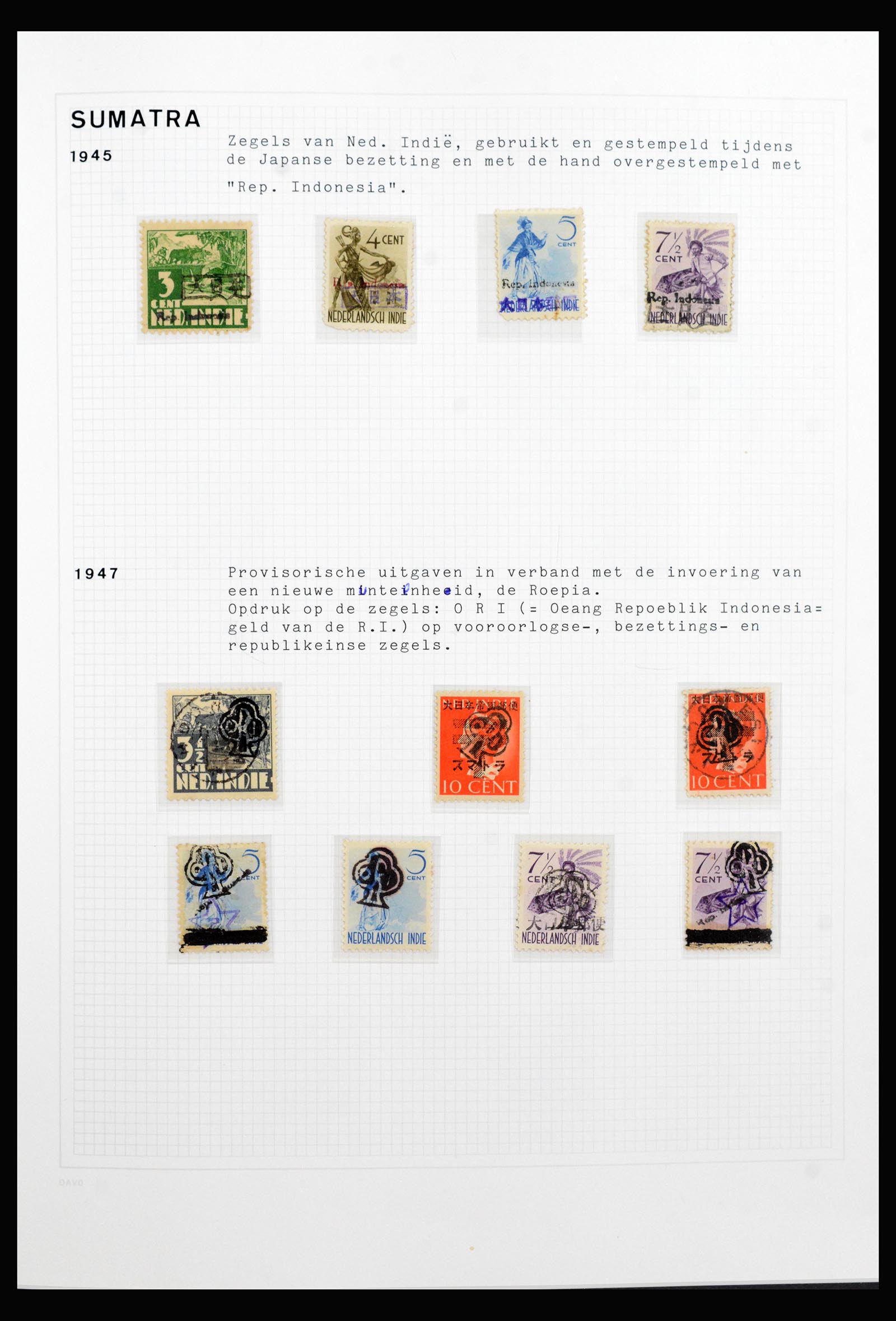 40209 0009 - Stamp collection 40209 Indonesia Viennese printings.