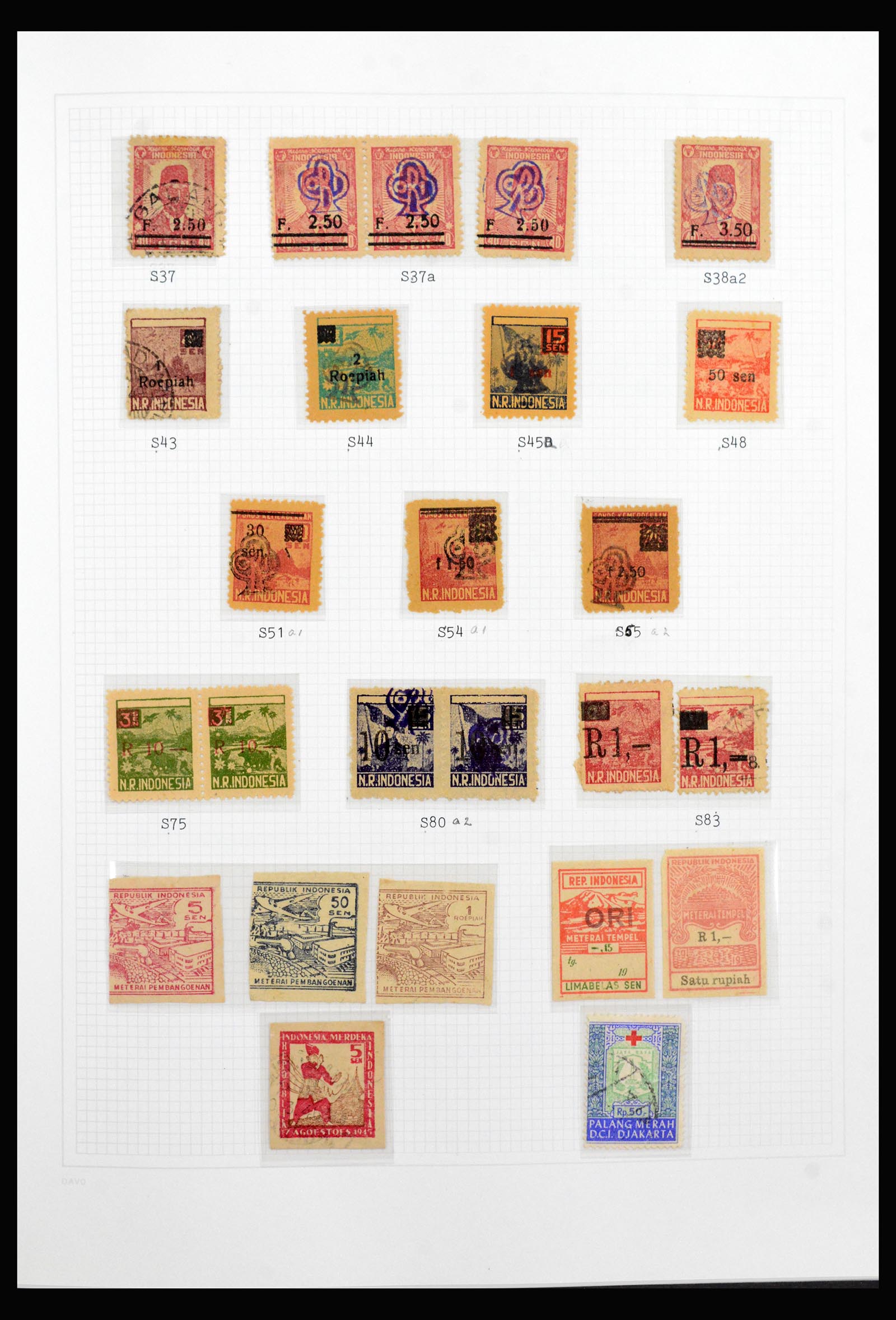 40209 0011 - Stamp collection 40209 Indonesia Viennese printings.