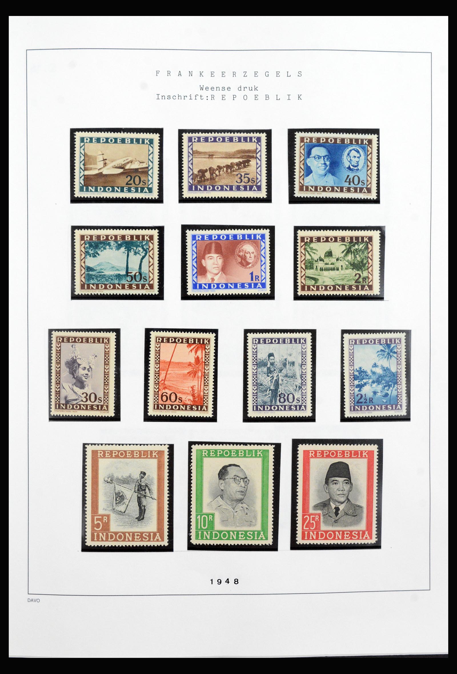 40209 0013 - Stamp collection 40209 Indonesia Viennese printings.