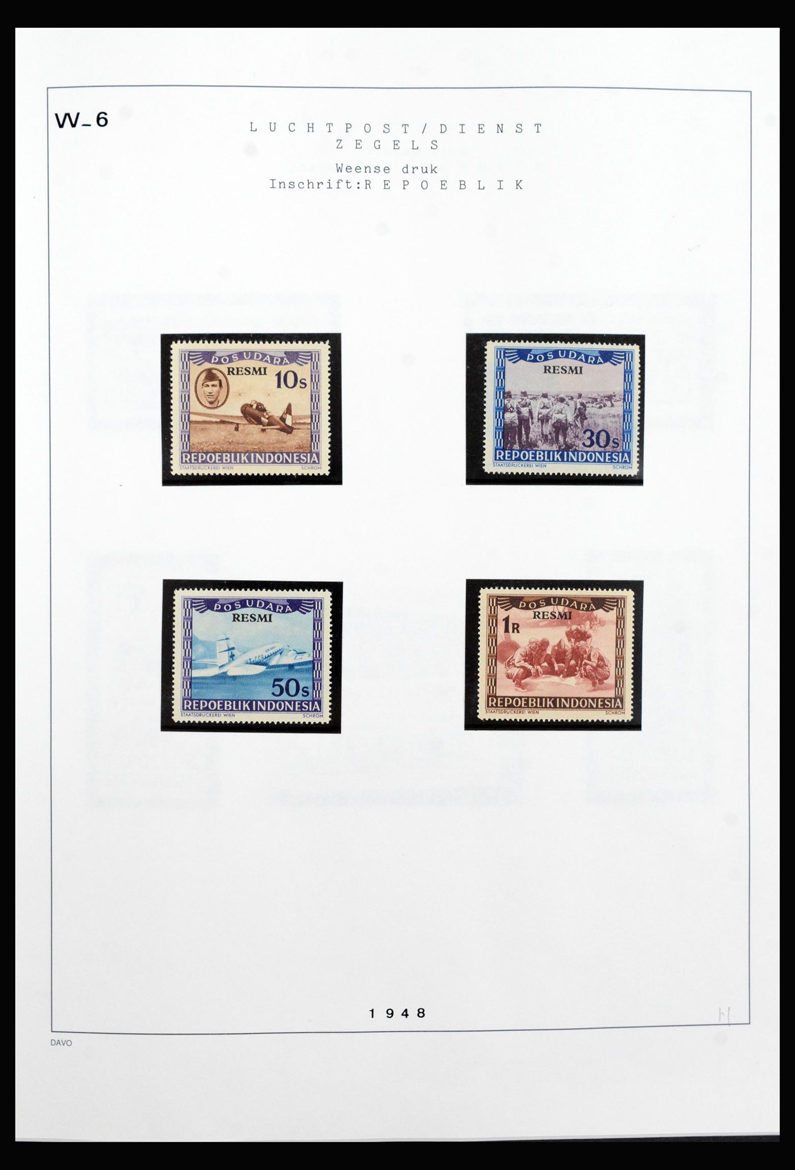 40209 0017 - Stamp collection 40209 Indonesia Viennese printings.