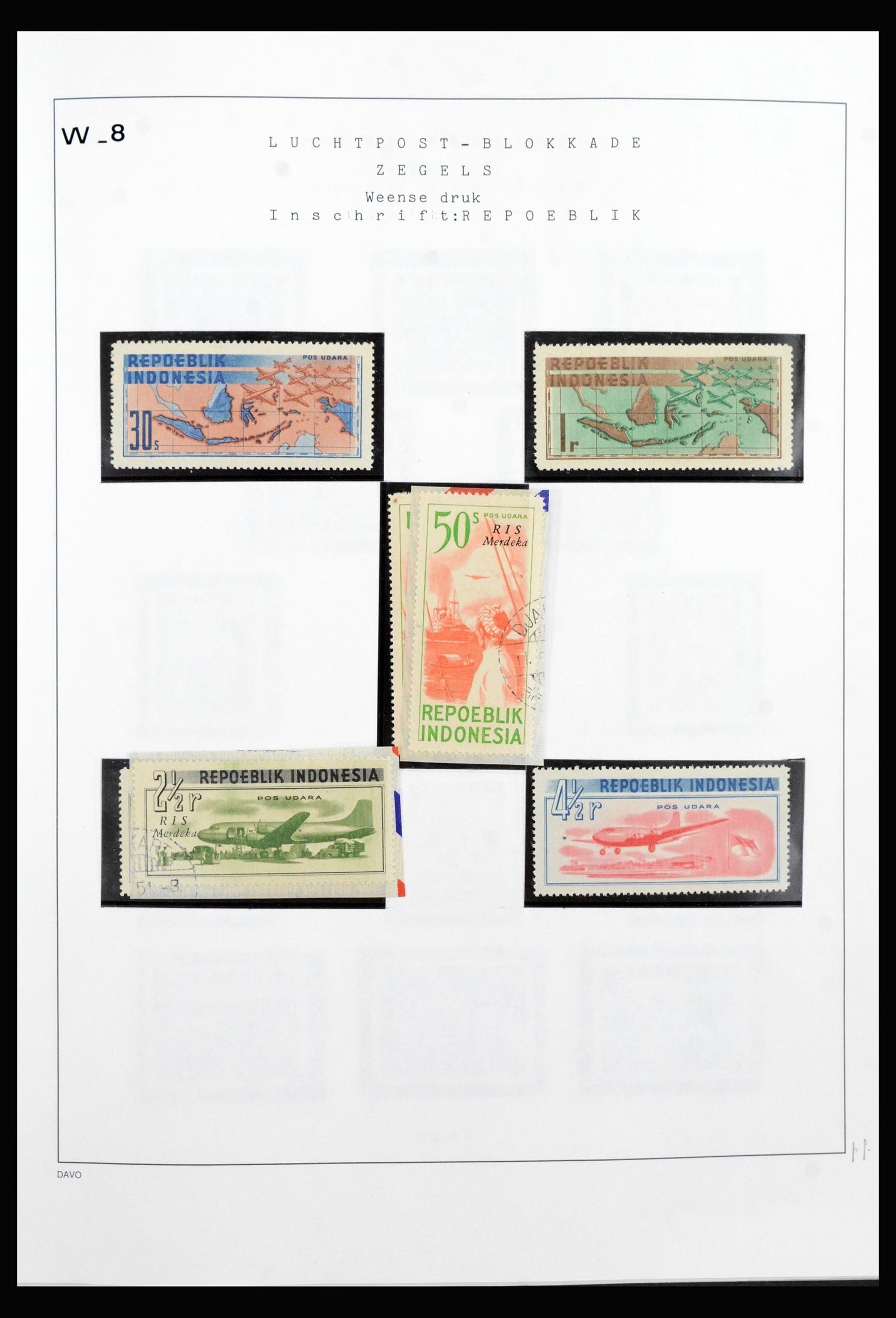 40209 0019 - Stamp collection 40209 Indonesia Viennese printings.