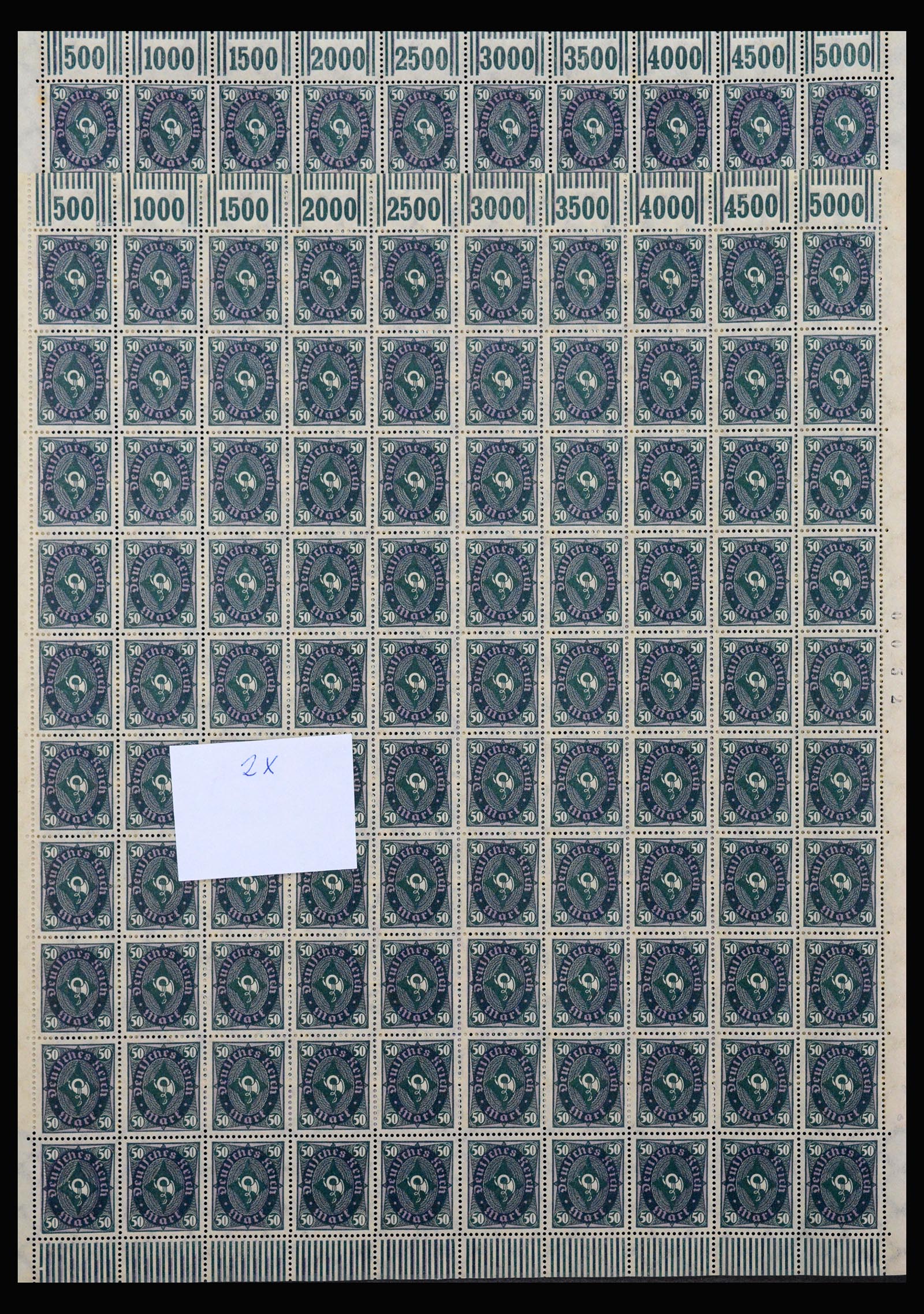 40211 0003 - Postzegel verzameling 40211 Duitse Rijk complete inflavellen.