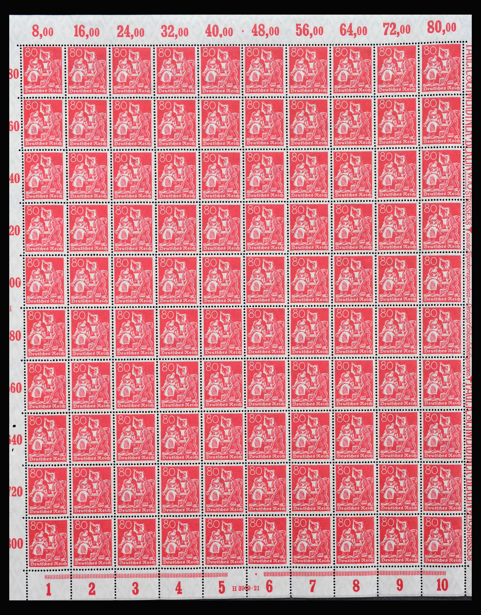 40211 0004 - Postzegel verzameling 40211 Duitse Rijk complete inflavellen.