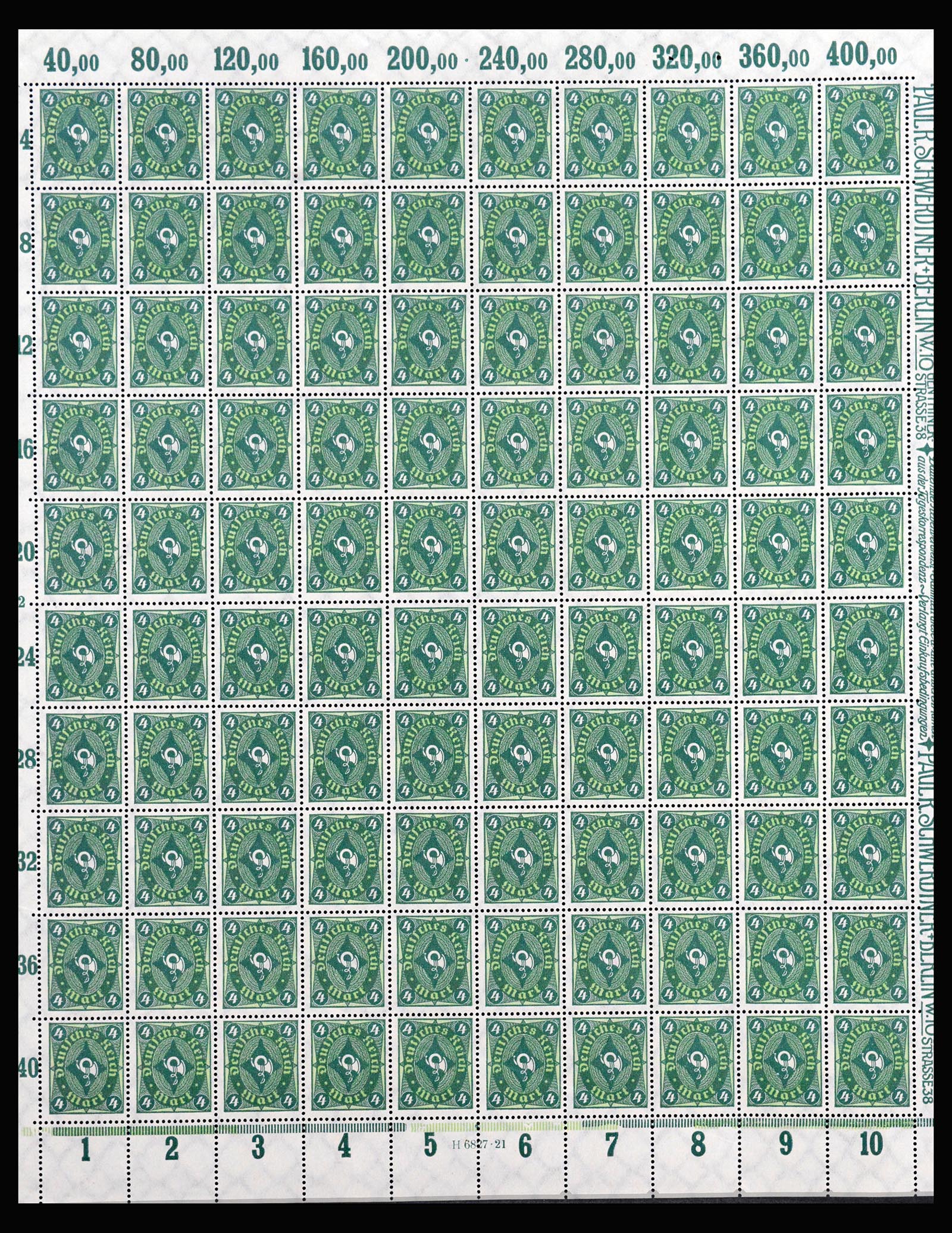 40211 0017 - Postzegel verzameling 40211 Duitse Rijk complete inflavellen.
