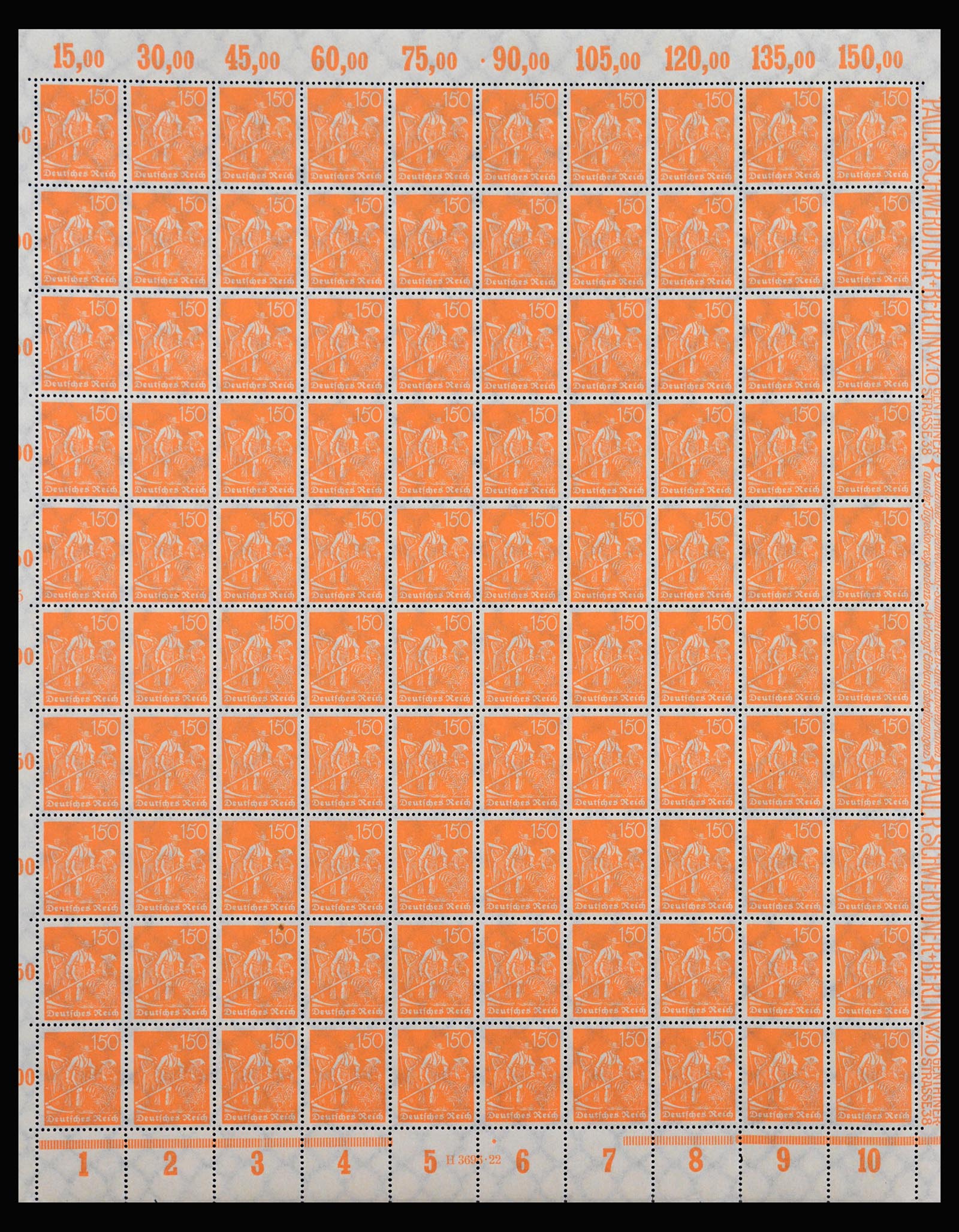 40211 0020 - Postzegel verzameling 40211 Duitse Rijk complete inflavellen.