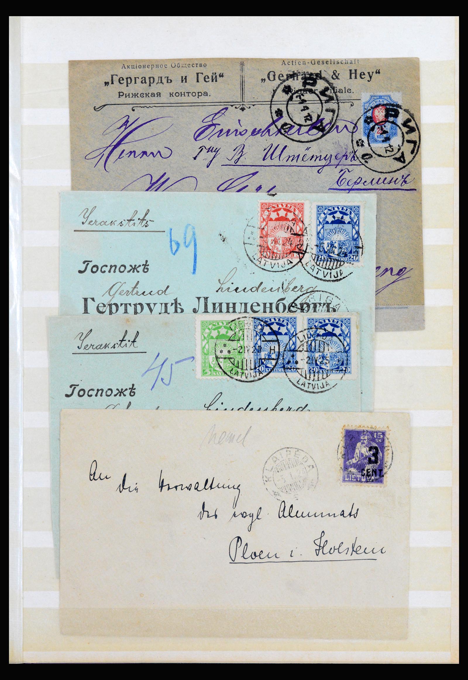 40222 0013 - Postzegelverzameling 40222 Baltische Staten 1918-1945.