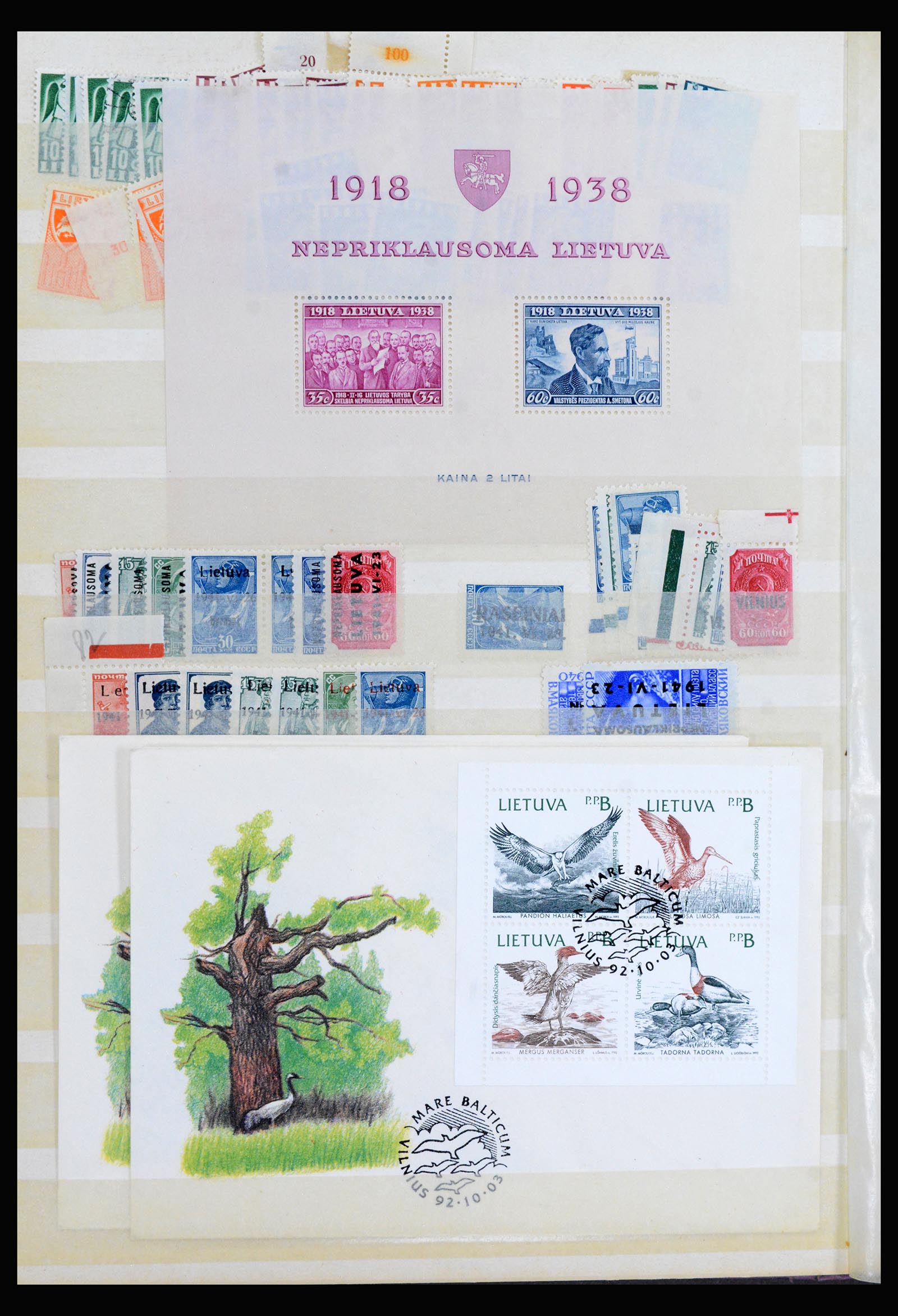 40222 0020 - Postzegelverzameling 40222 Baltische Staten 1918-1945.