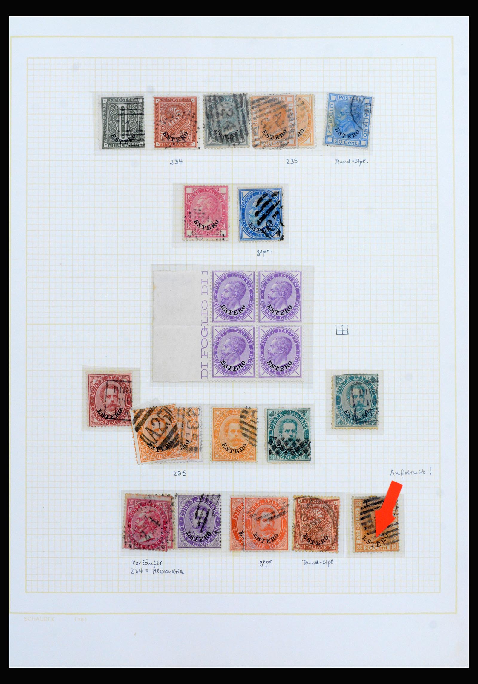 40225 0030 - Stamp collection 40225 Italian post in Levant specialised collection 1871-1923.