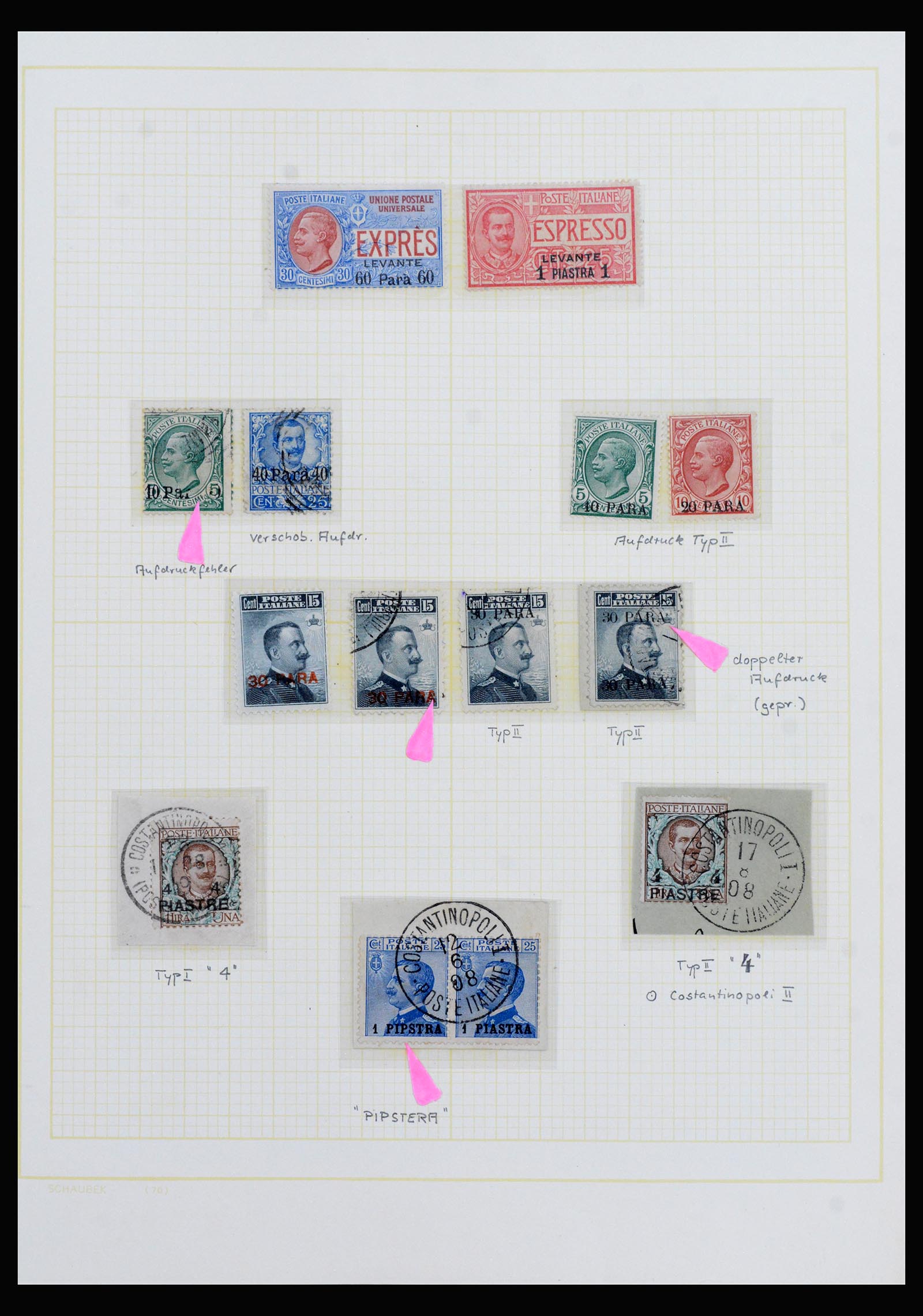 40225 0037 - Stamp collection 40225 Italian post in Levant specialised collection 1871-1923.