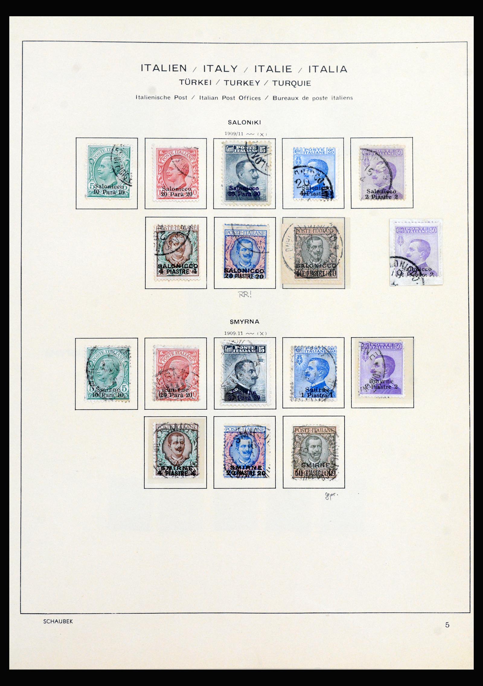 40225 0044 - Stamp collection 40225 Italian post in Levant specialised collection 1871-1923.