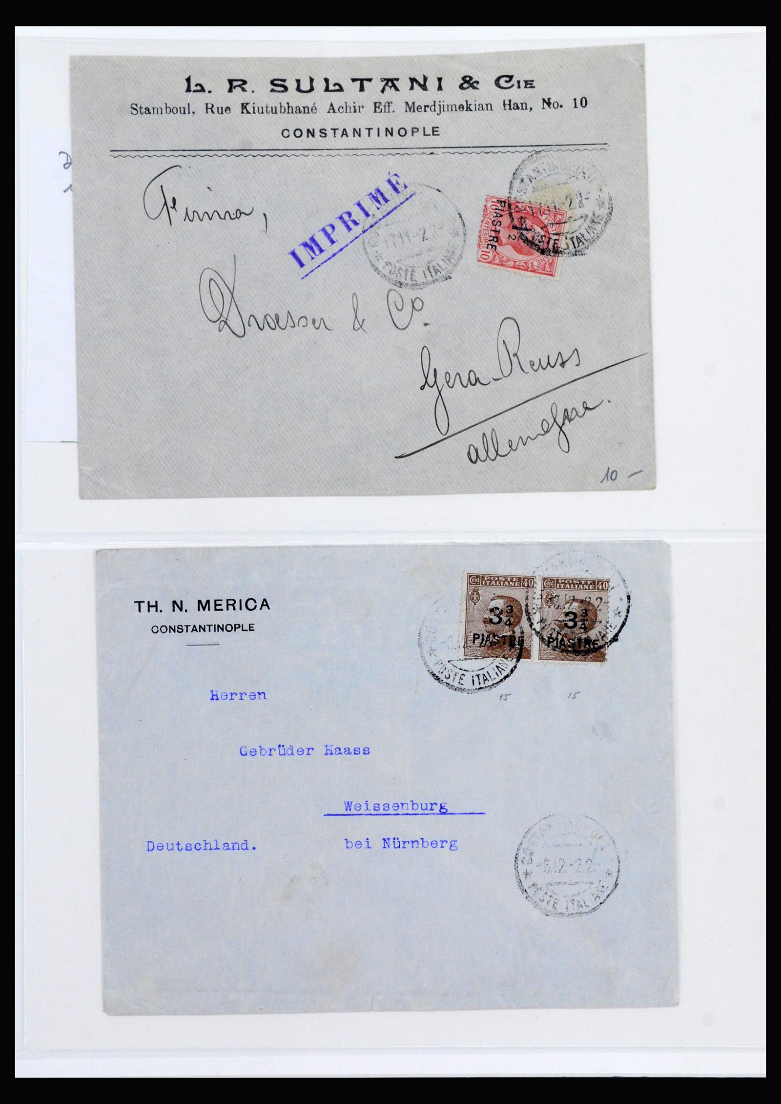 40225 0055 - Stamp collection 40225 Italian post in Levant specialised collection 1871-1923.