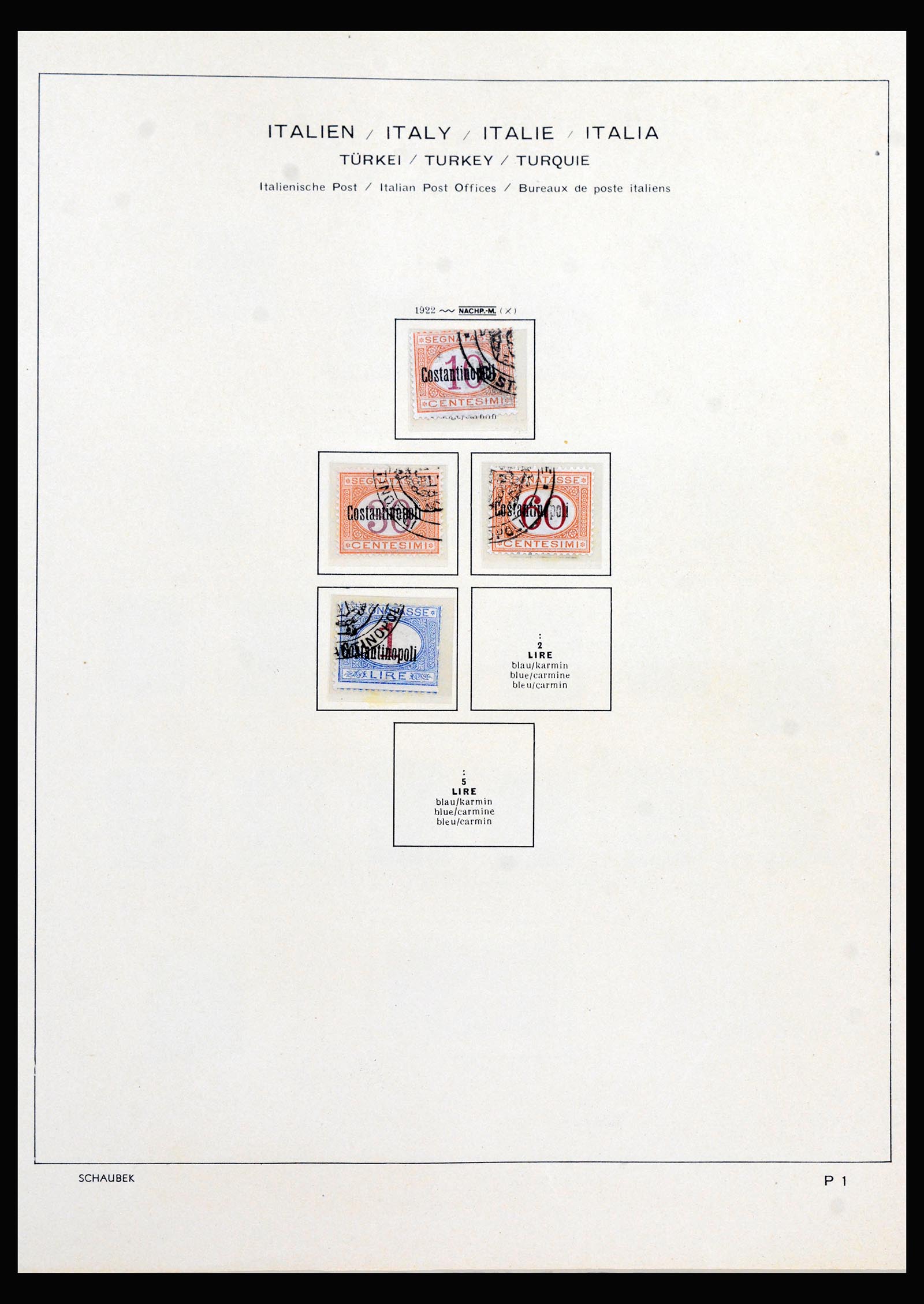 40225 0056 - Stamp collection 40225 Italian post in Levant specialised collection 1871-1923.
