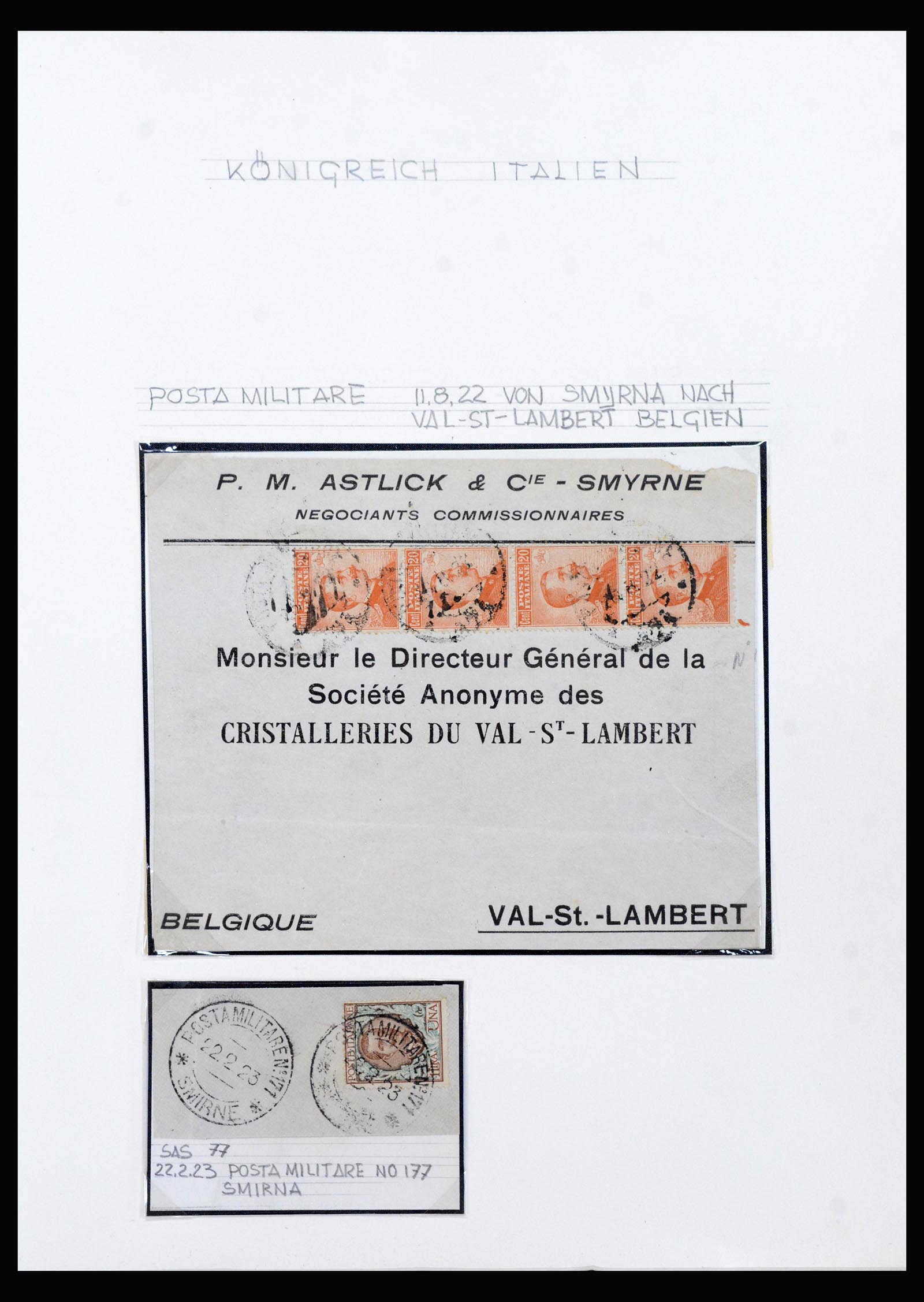 40225 0060 - Stamp collection 40225 Italian post in Levant specialised collection 1871-1923.