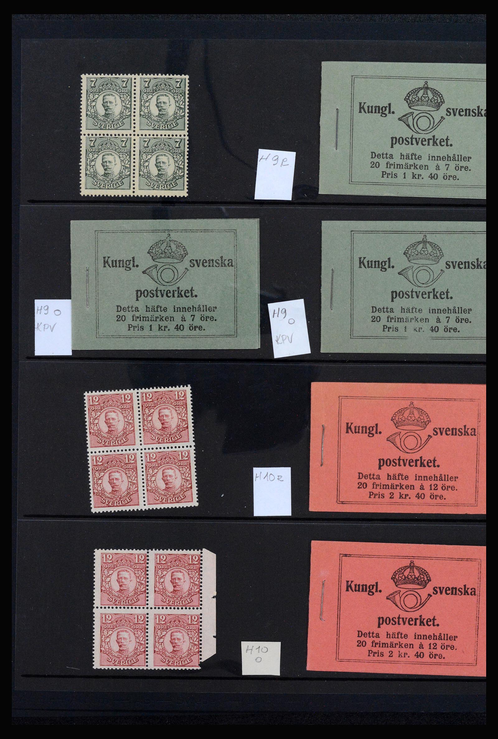 40250 0000 - Postzegelverzameling 40250 Zweden postzegelboekjes 1913(!!)-2000.