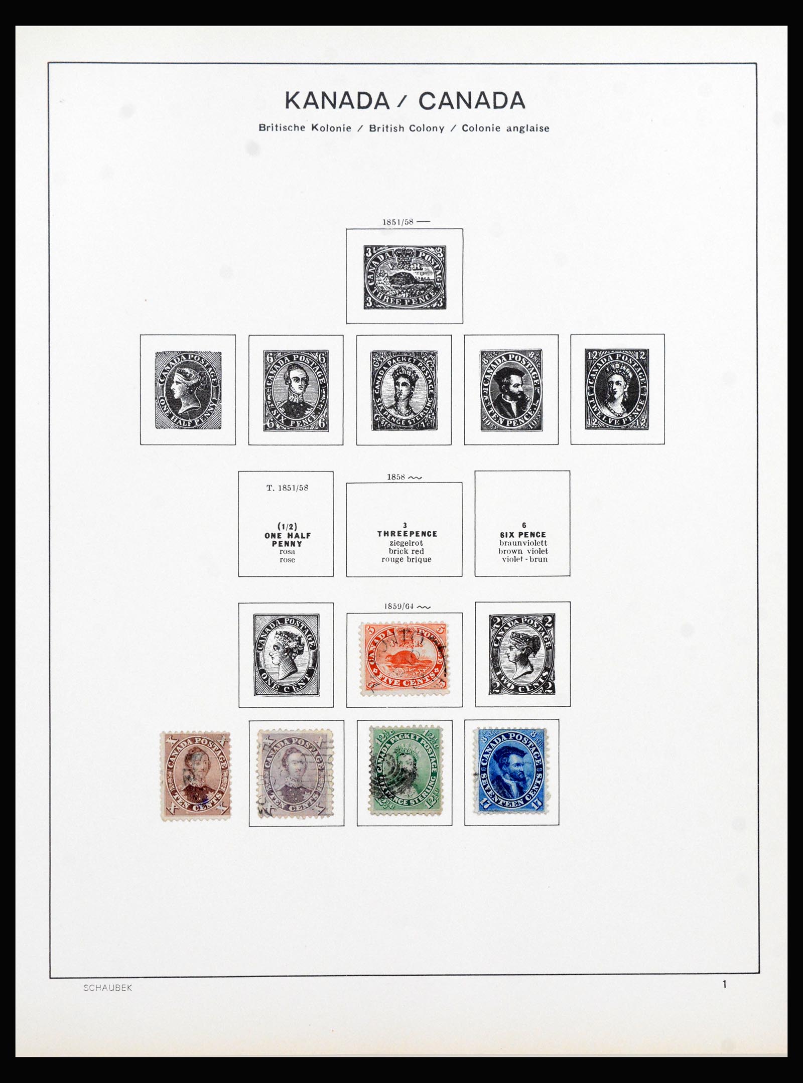 40251 0001 - Stamp collection 40251 Canada 1859-1986.