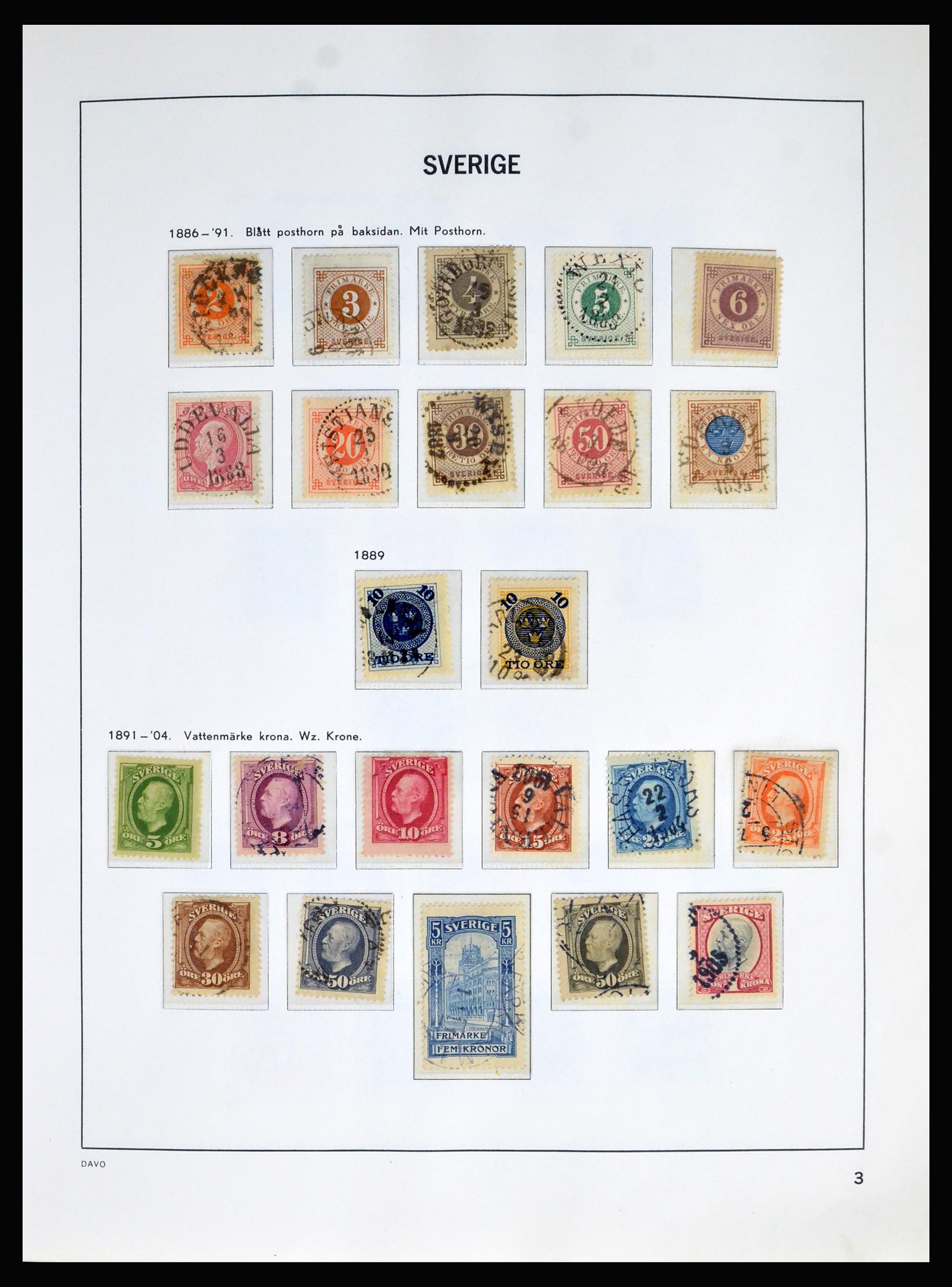 40256 0003 - Postzegelverzameling 40256 Zweden 1855-1985.