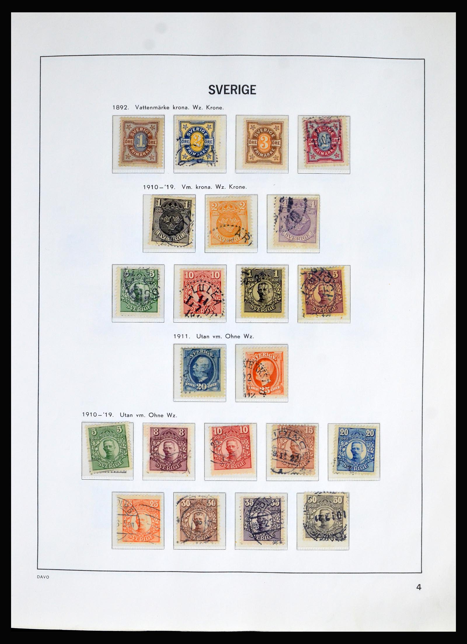 40256 0004 - Postzegelverzameling 40256 Zweden 1855-1985.