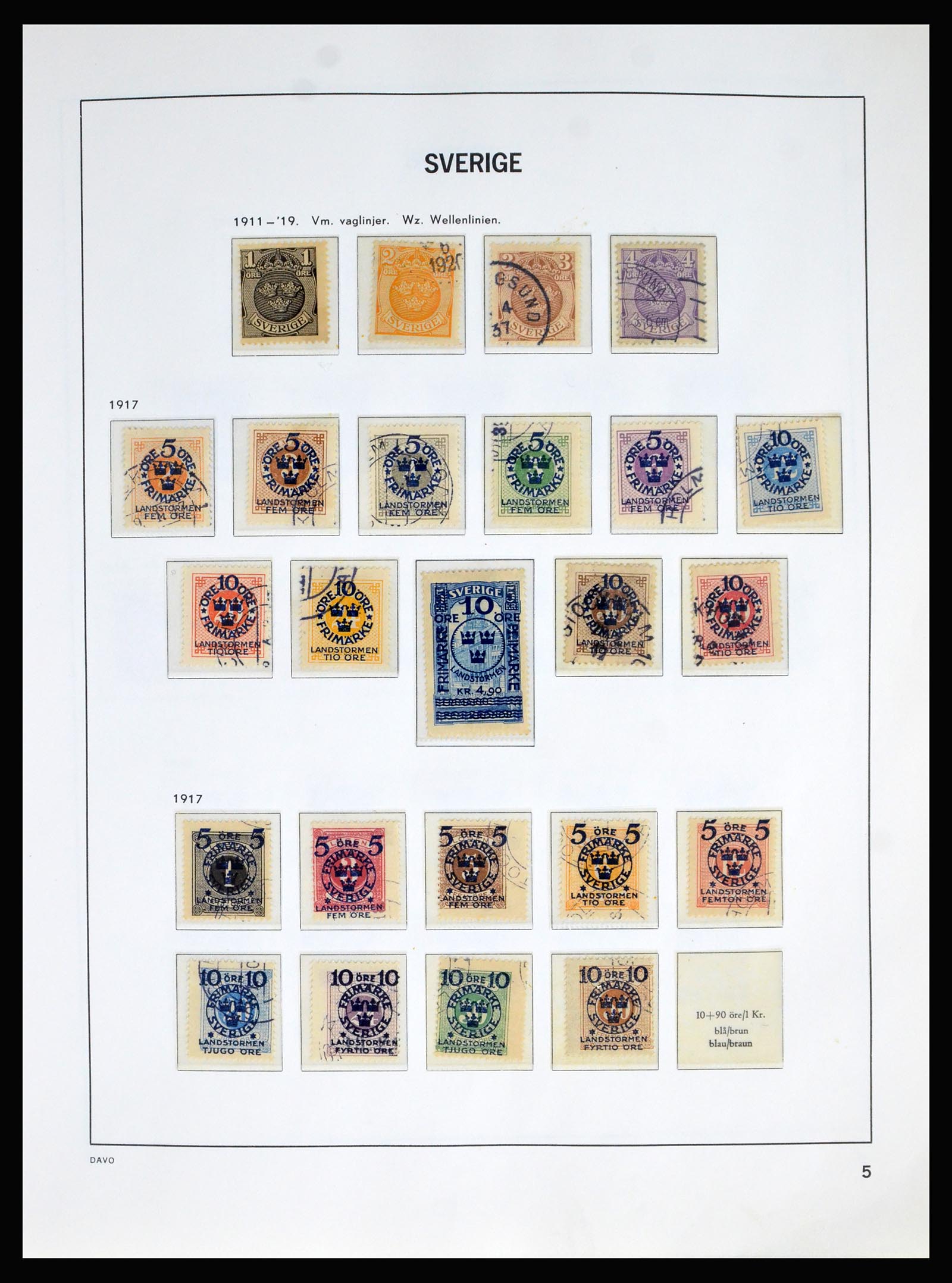 40256 0005 - Postzegelverzameling 40256 Zweden 1855-1985.