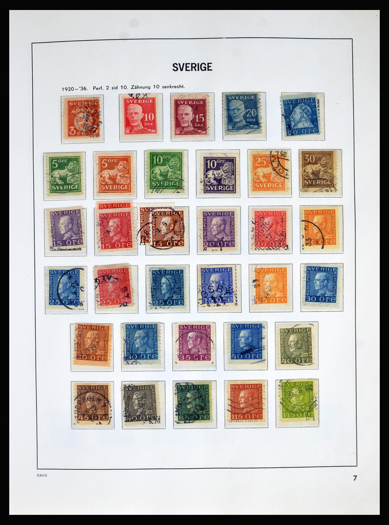 40256 0007 - Postzegelverzameling 40256 Zweden 1855-1985.