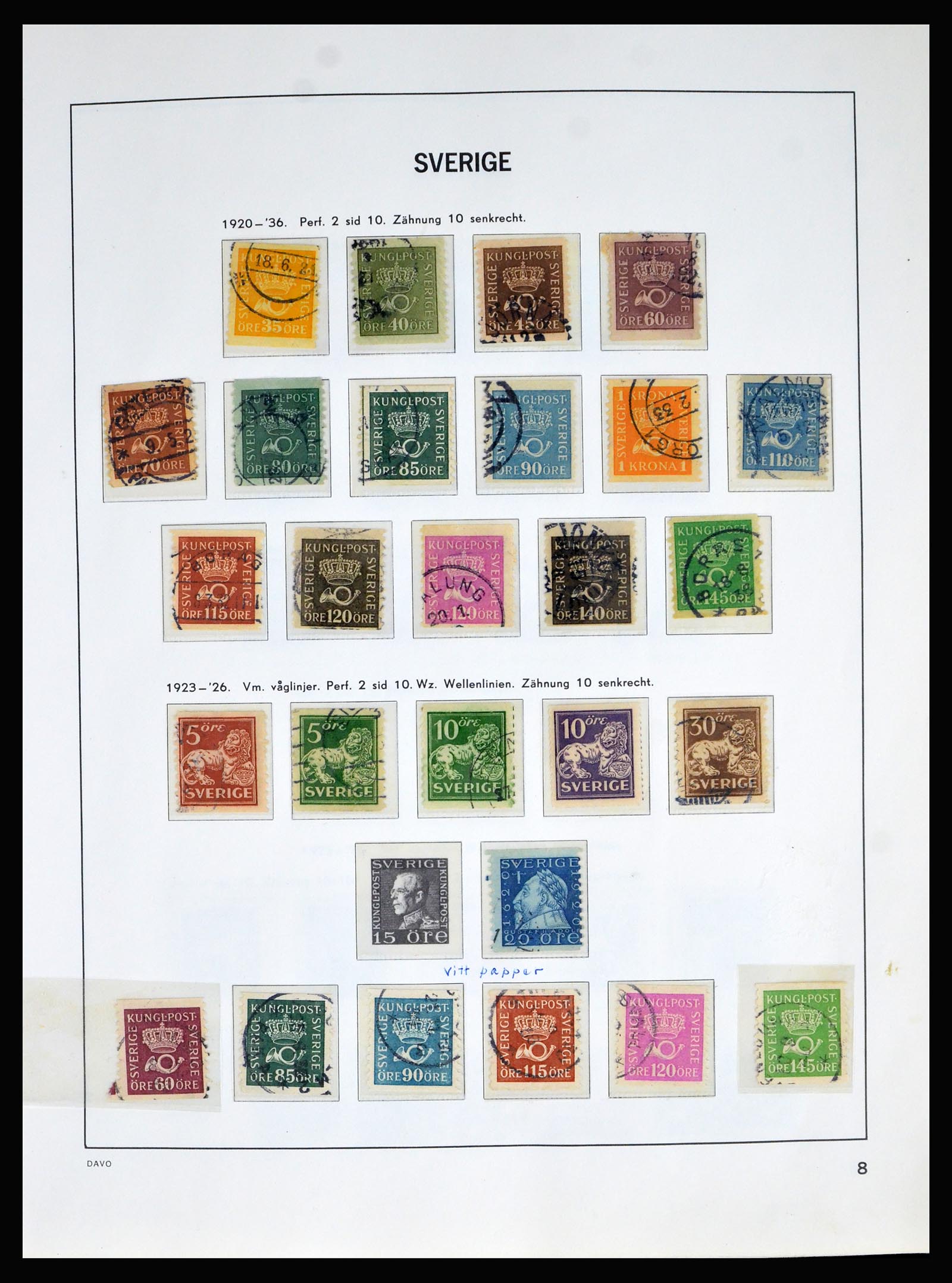 40256 0008 - Postzegelverzameling 40256 Zweden 1855-1985.