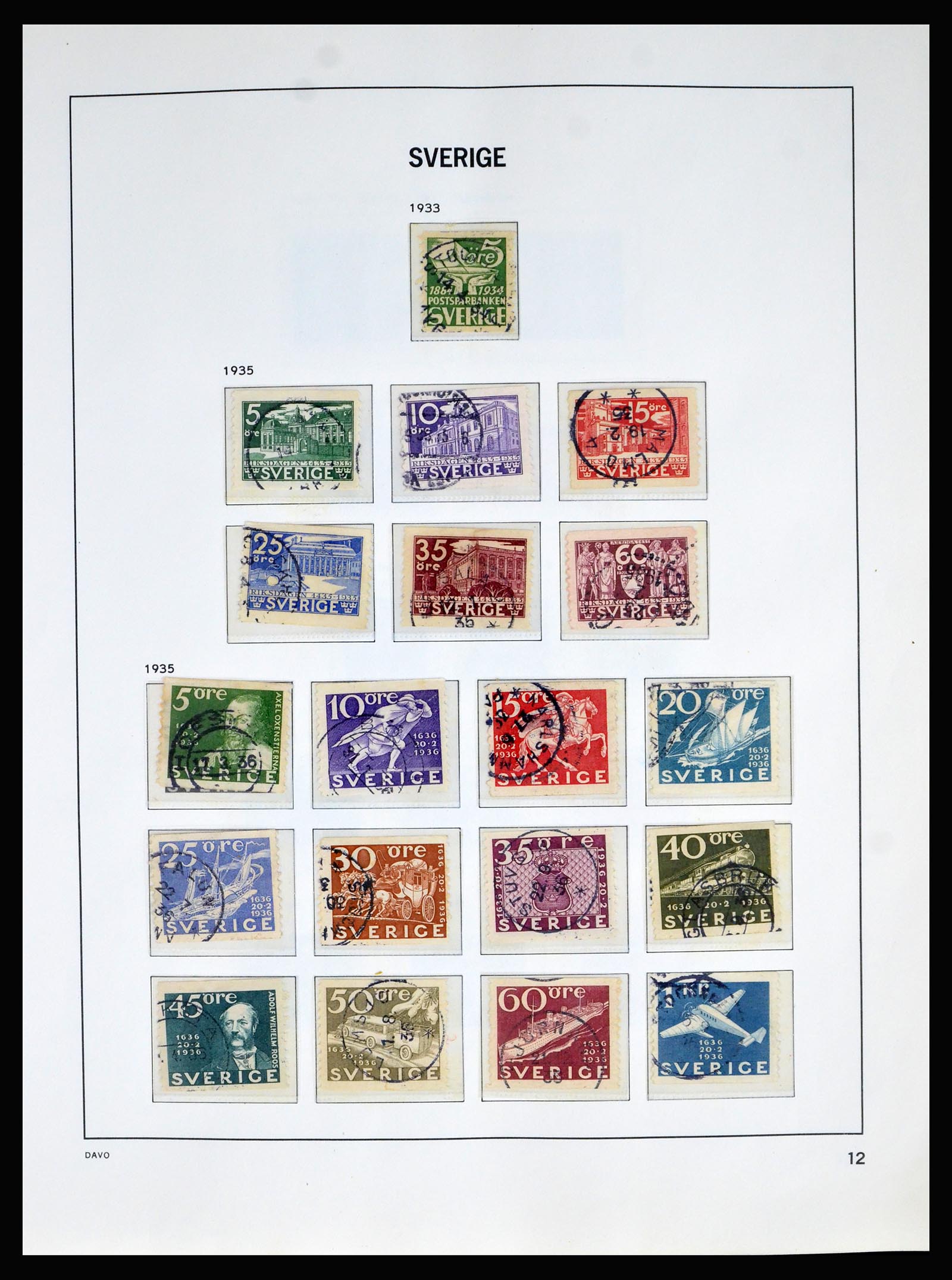 40256 0013 - Postzegelverzameling 40256 Zweden 1855-1985.