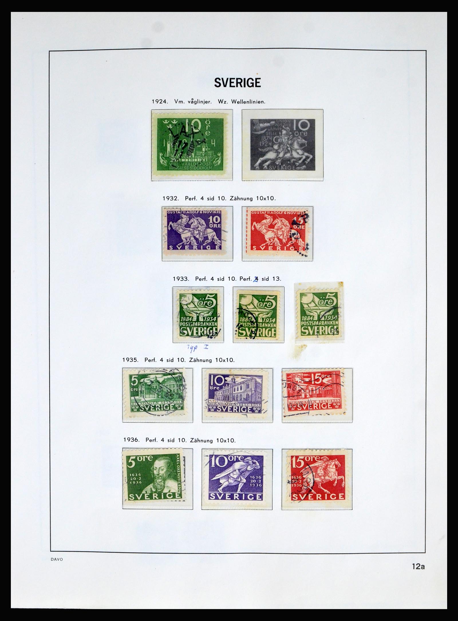 40256 0014 - Postzegelverzameling 40256 Zweden 1855-1985.