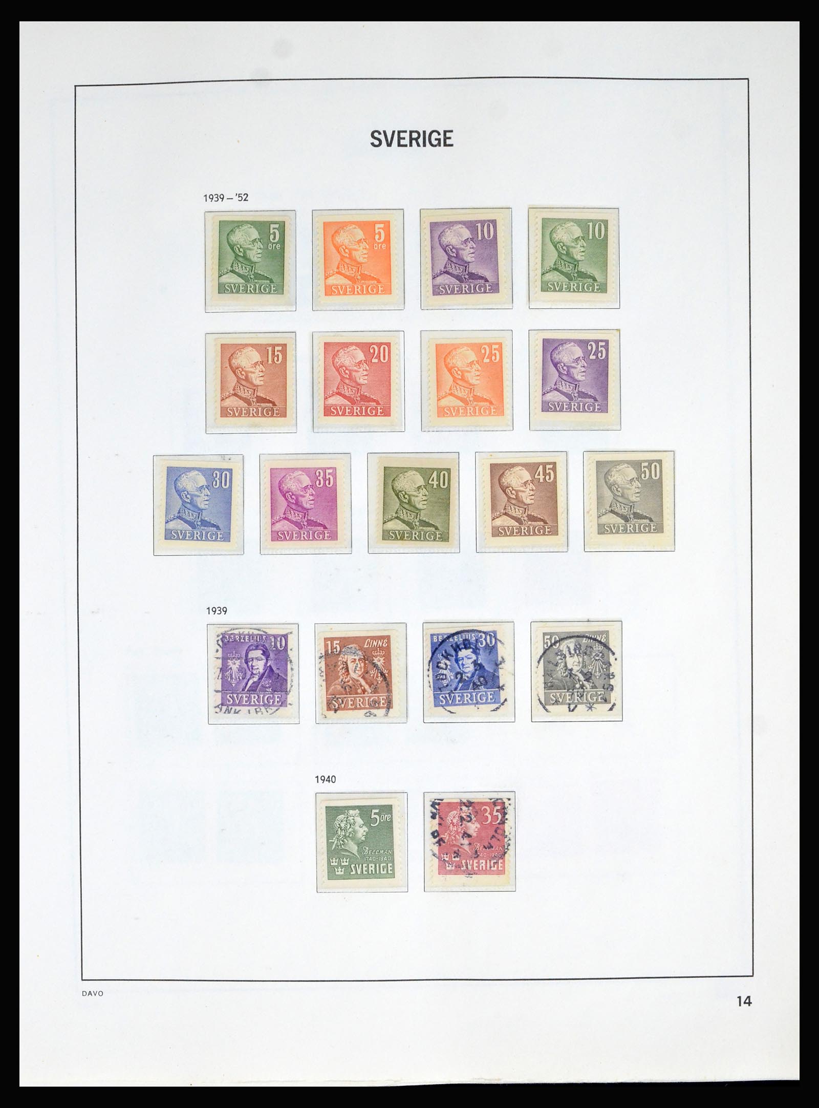 40256 0016 - Postzegelverzameling 40256 Zweden 1855-1985.