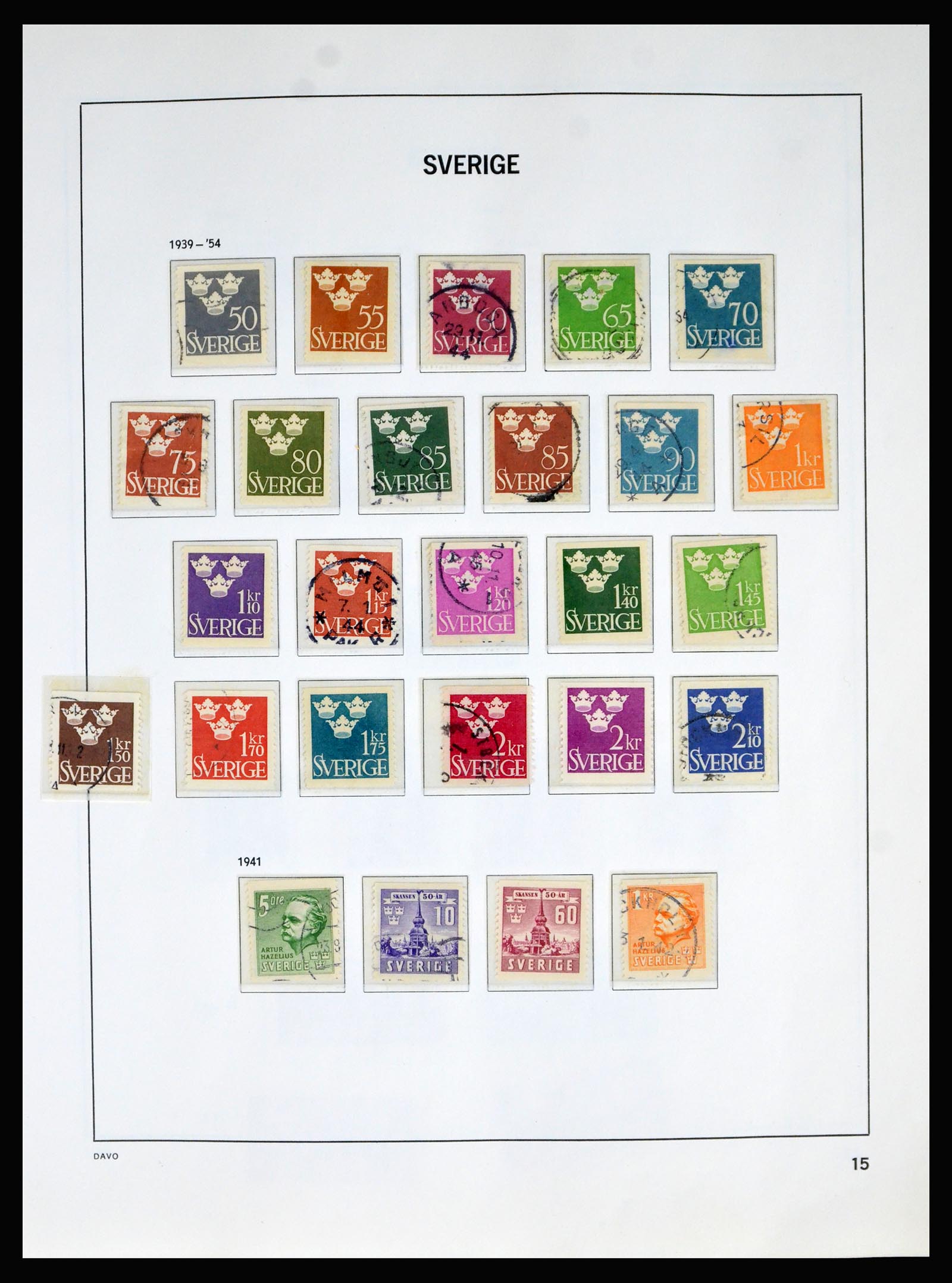 40256 0018 - Postzegelverzameling 40256 Zweden 1855-1985.