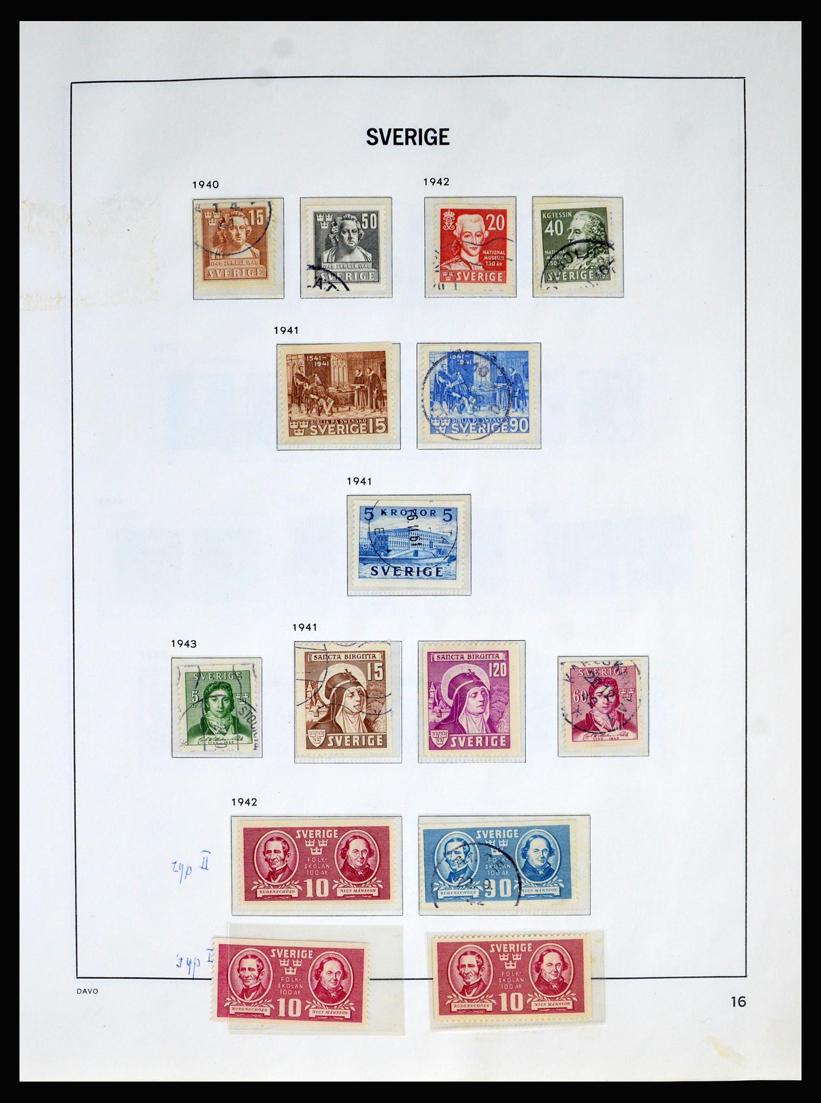 40256 0019 - Postzegelverzameling 40256 Zweden 1855-1985.