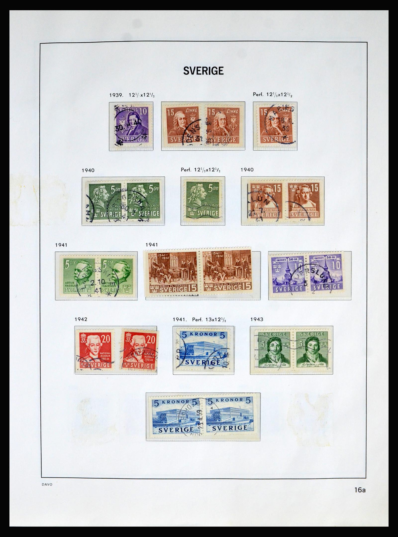 40256 0020 - Postzegelverzameling 40256 Zweden 1855-1985.