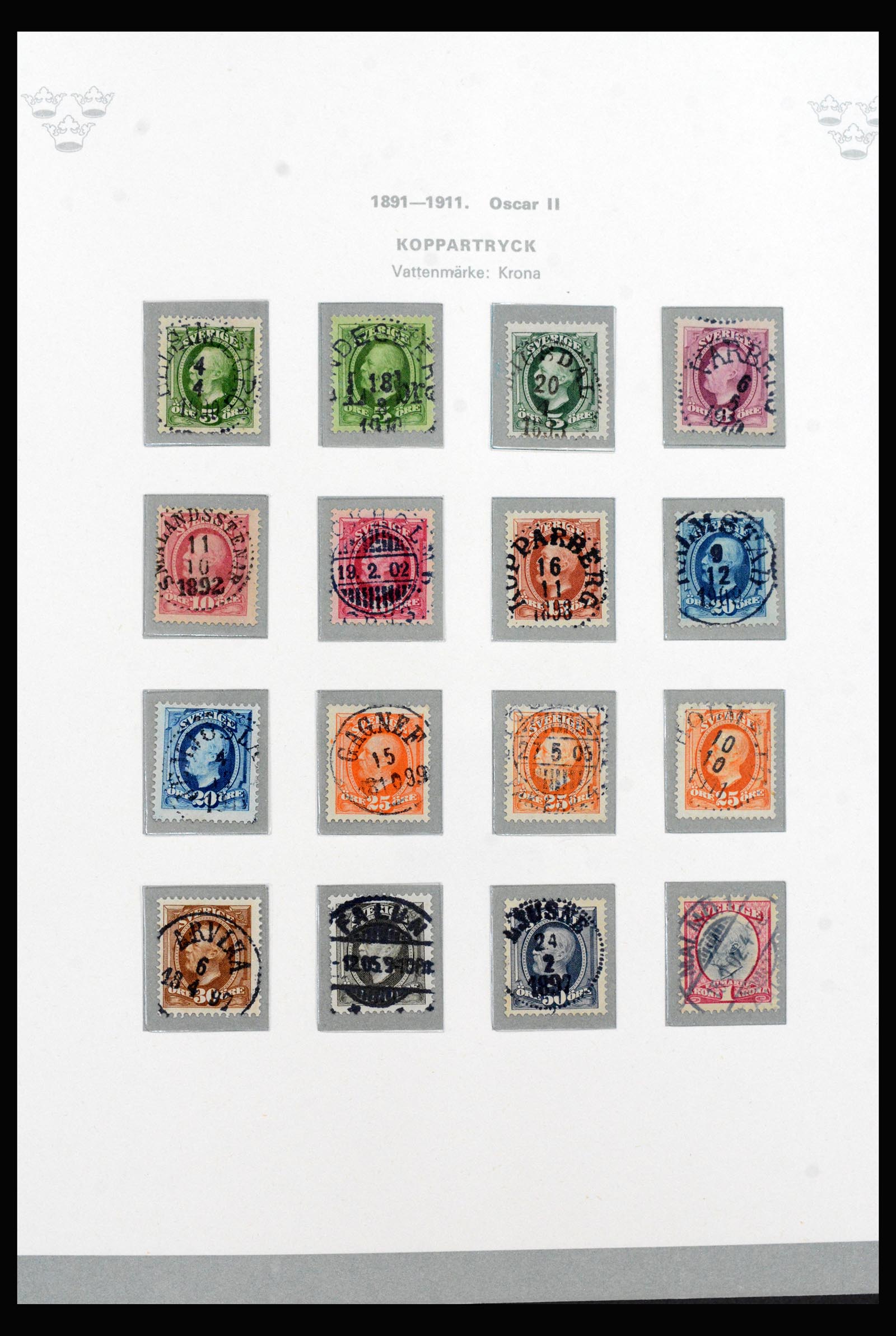 40257 0008 - Postzegelverzameling 40257 Zweden compleet 1855-1980.