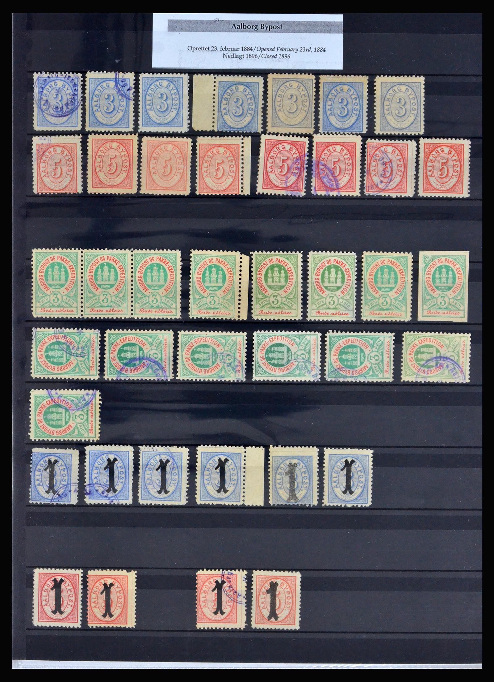40259 0001 - Postzegel verzameling 40259 Denemarken lokaalpost 1879-1900.
