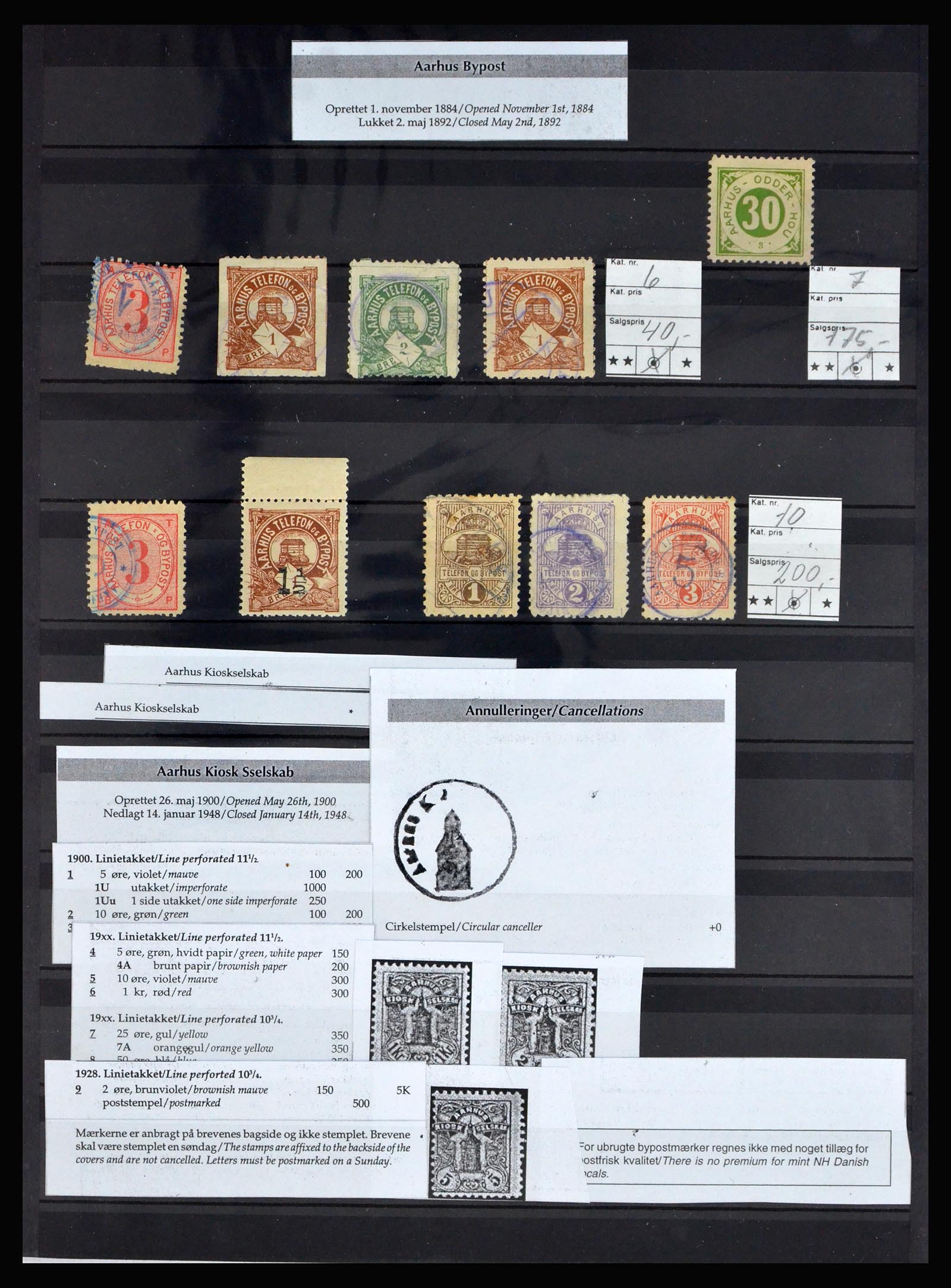 40259 0009 - Postzegel verzameling 40259 Denemarken lokaalpost 1879-1900.